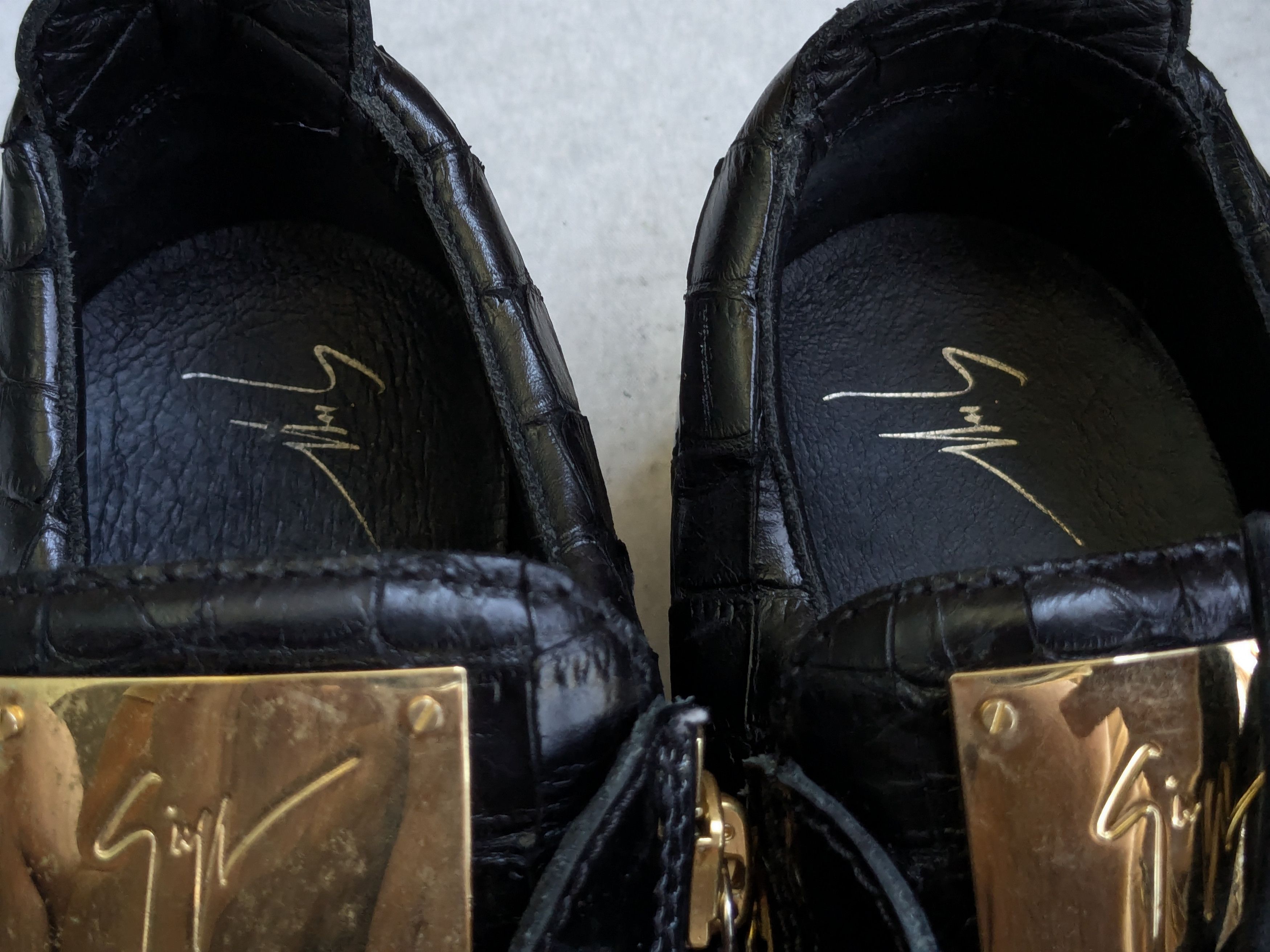 Giuseppe Zanotti Giuseppe Zanotti Sneakers Black Gold 13 46 Low Tops Leather Size US 13 / EU 46 - 7 Thumbnail