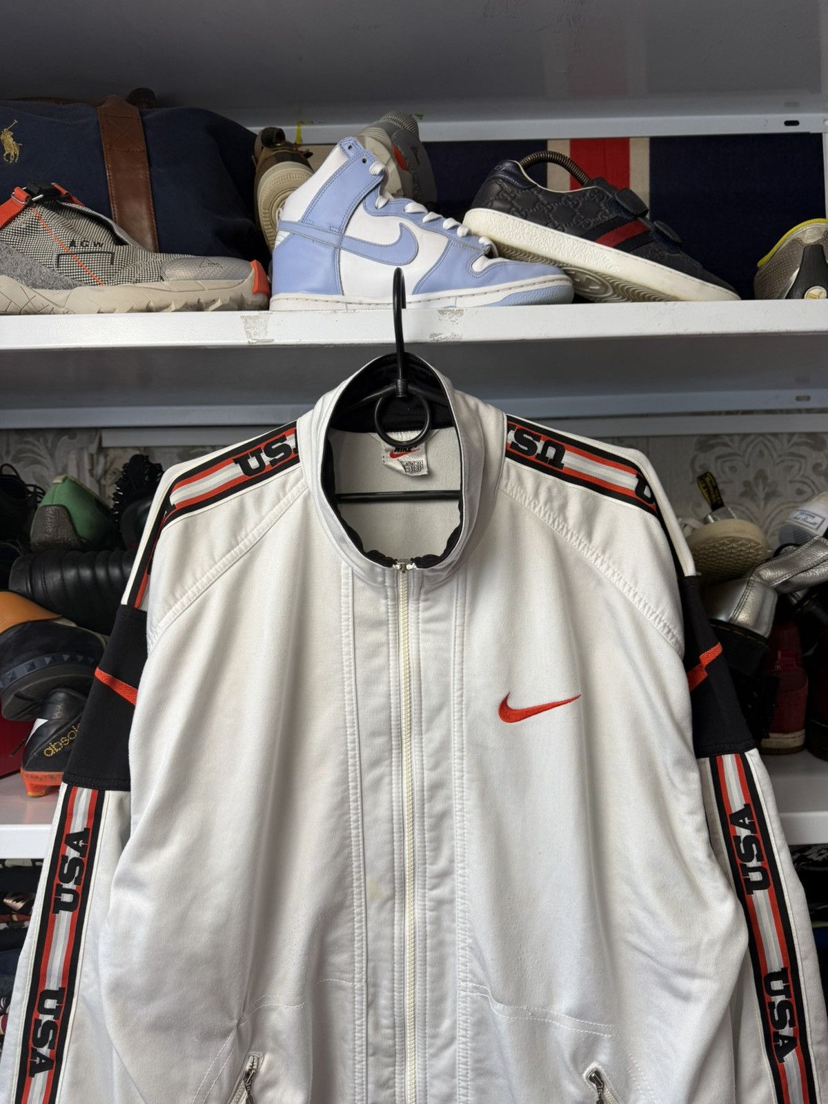 Nike Vintage Nike Zip Up Hoodie USA Big Swoosh Y2K Size US L / EU 52-54 / 3 - 2 Thumbnail