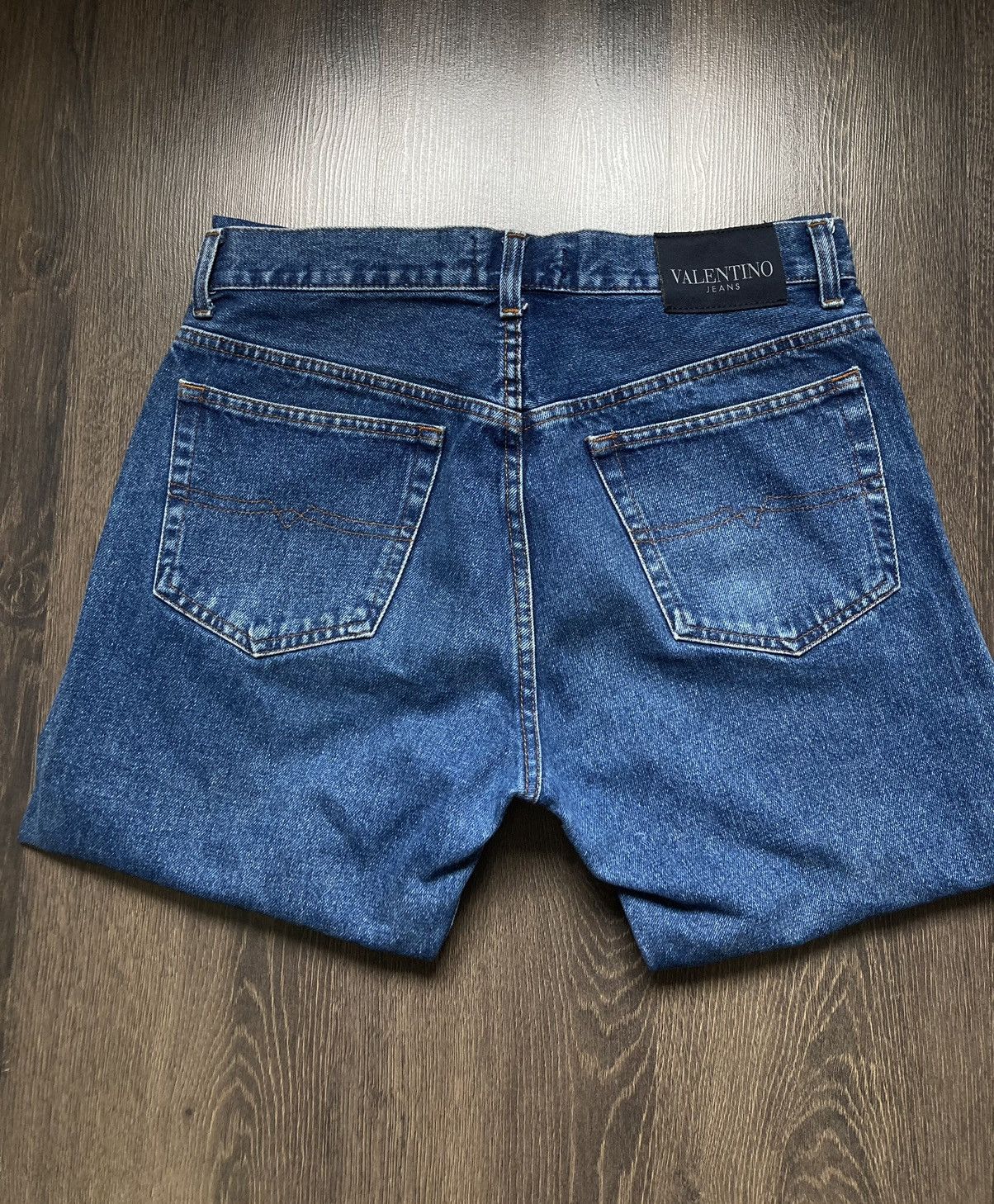 Blue Vintage Straight Jeans Valentino 32 Size 90s Dad Style