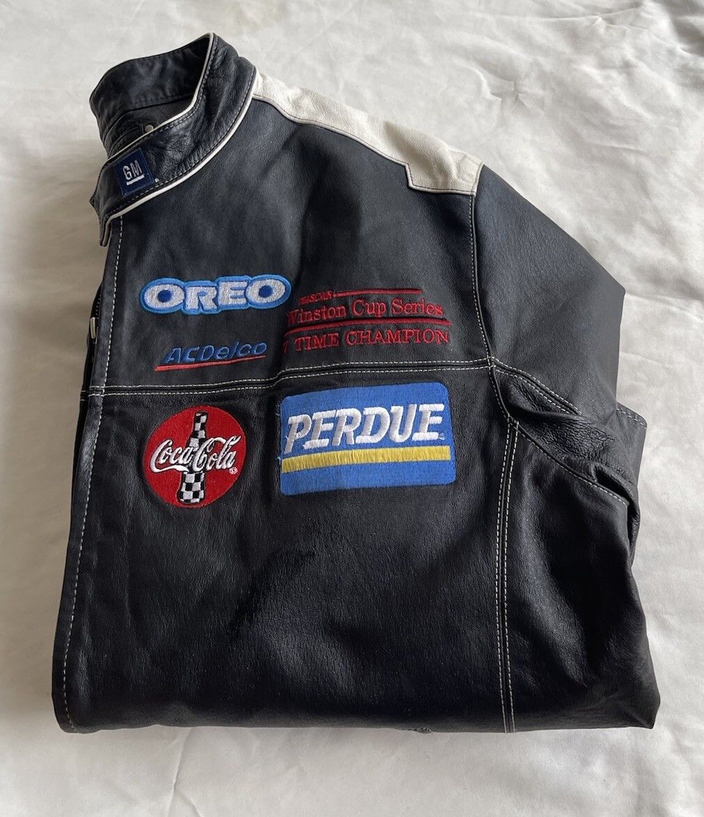 NASCAR × Wilsons Leather Vintage Wilson’s NASCAR Dale Earnhardt Sr. Leather Jacket 2X Size US XXL / EU 58 / 5 - 16 Thumbnail