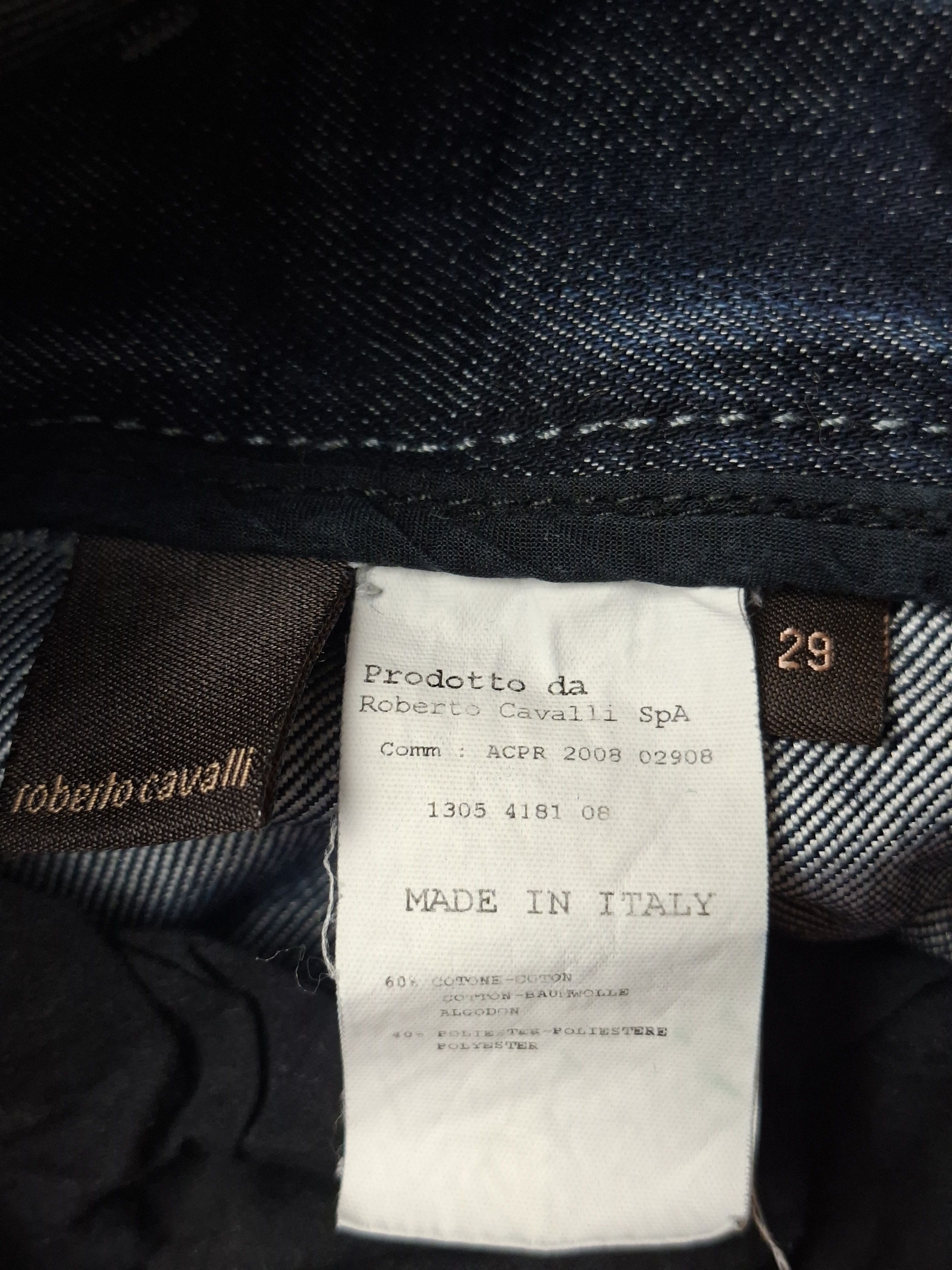 Roberto Cavalli Roberto Cavalli Archive Logo Jeans Y2K Mid Rise Staight Size 29" - 12 Thumbnail