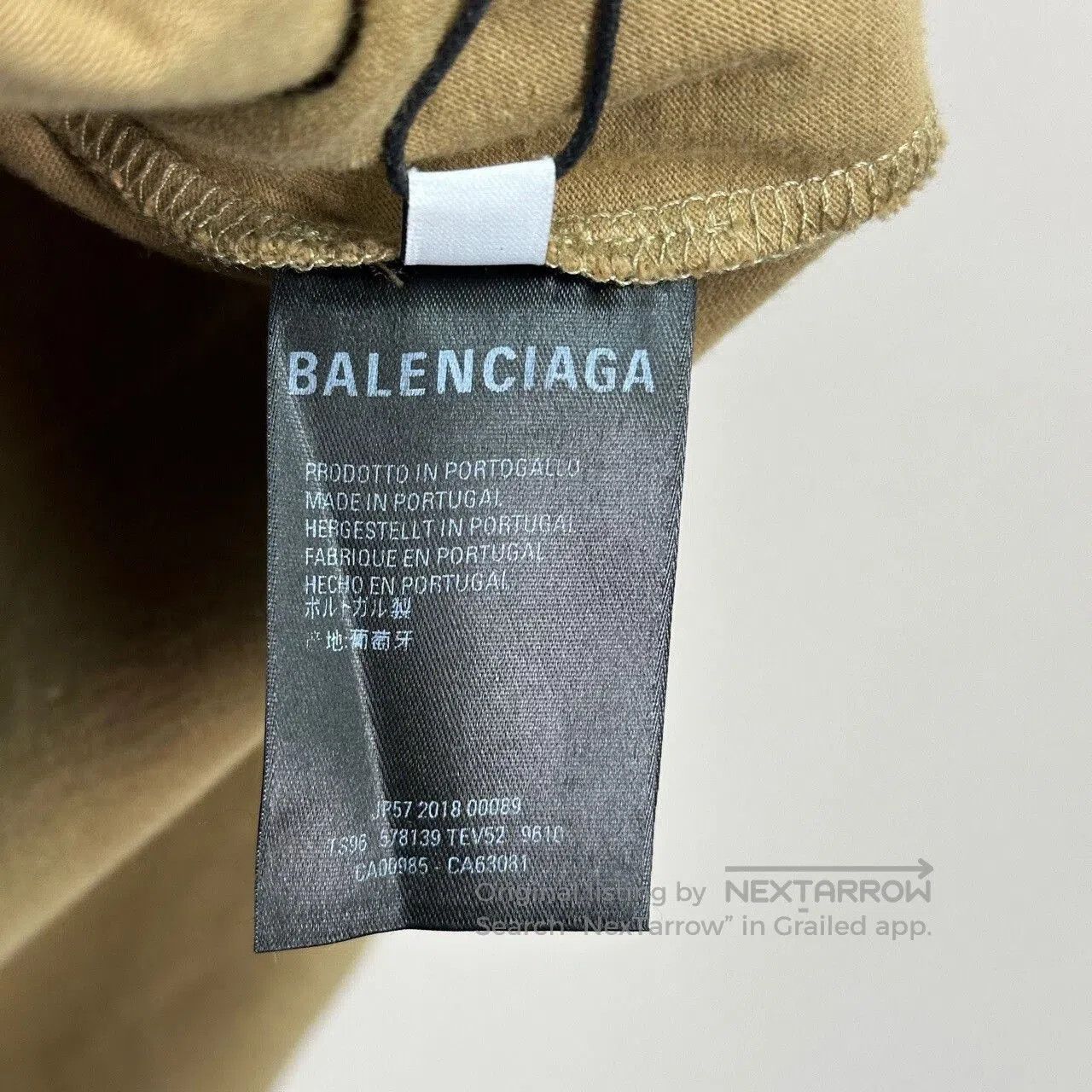 Balenciaga khaki short sleeve t. Size US S / EU 44-46 / 1 - 4 Thumbnail