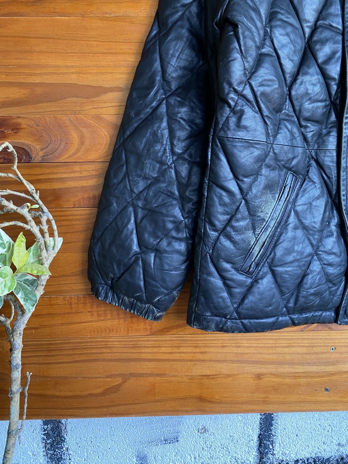 Redmoon Redmoon Quilted Leather Jacket Black Japanese Leather Size US S / EU 44-46 / 1 - 8 Thumbnail