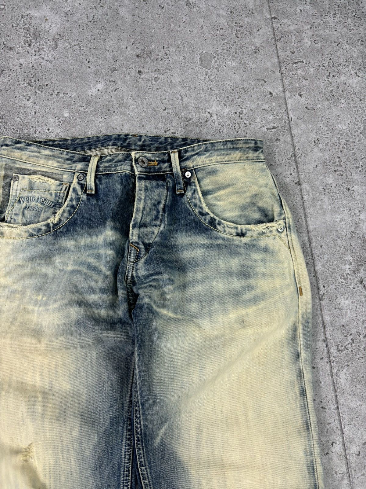 Japanese Brand × Pepe Jeans × Vintage Y2K Japan Denim Faddd Distressed Diesel Style Trendy WideLeg Size US 34 / EU 50 - 5 Thumbnail