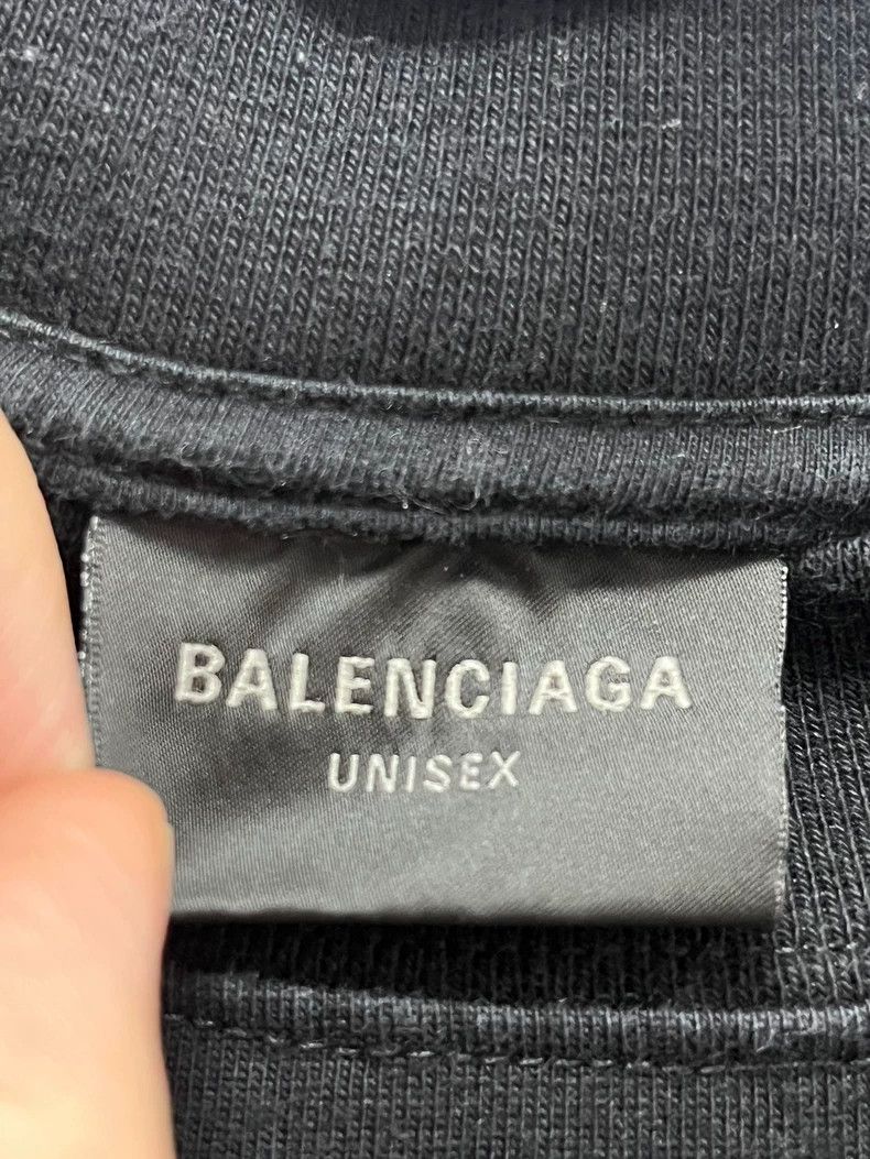 Balenciaga Balenciaga Black full logo printed short sleeves Size US S / EU 44-46 / 1 - 5 Thumbnail