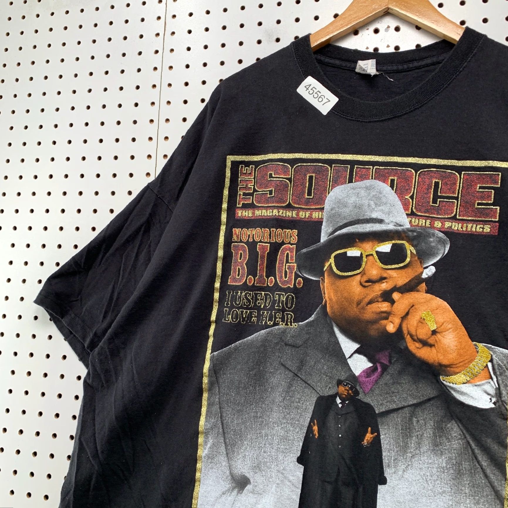 Vintage VINTAGE Notorious Biggie Smalls Shirt Mens 4XL Black Source Magazine Rap Tee Shirt Size US XXL / EU 58 / 5 - 6 Thumbnail