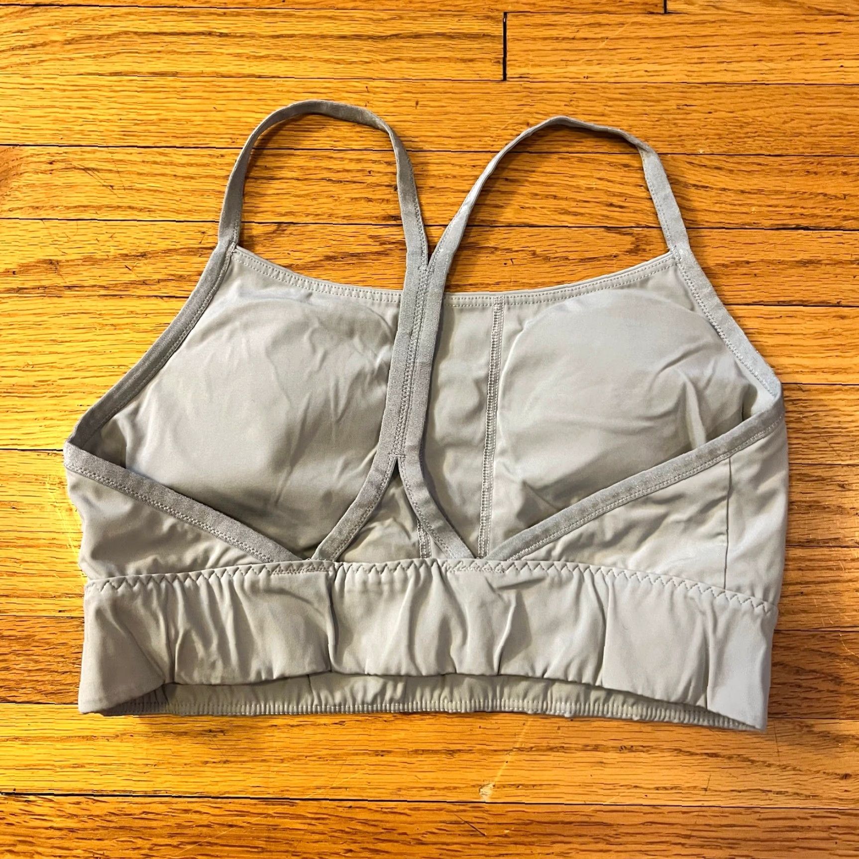 Athleta Athleta Sports Bra Womens Small Light Blue Gray Strappy Active Running Size ONE SIZE - 2 Thumbnail
