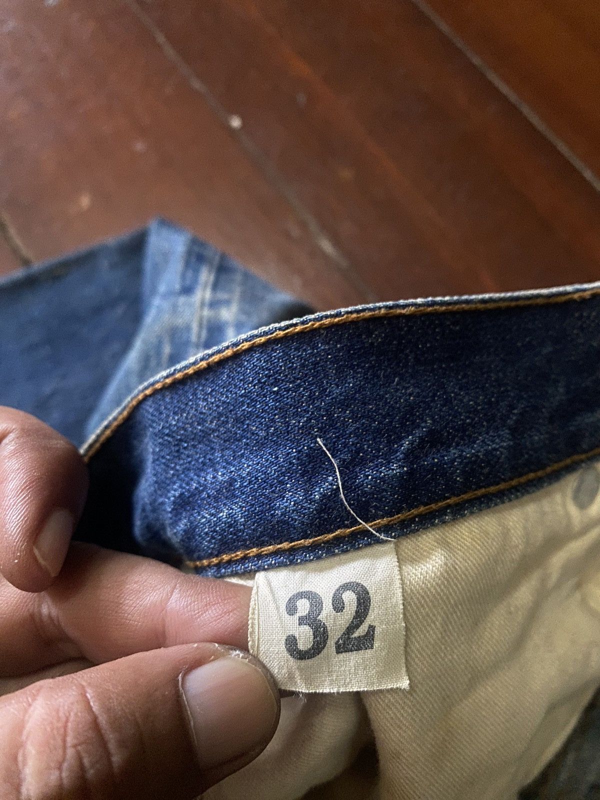 Japanese Brand FIRE 🔥 Warehouse DOUBBLE WORKS Selvedge SPLATTED COLOUR Size US 35 - 20 Thumbnail