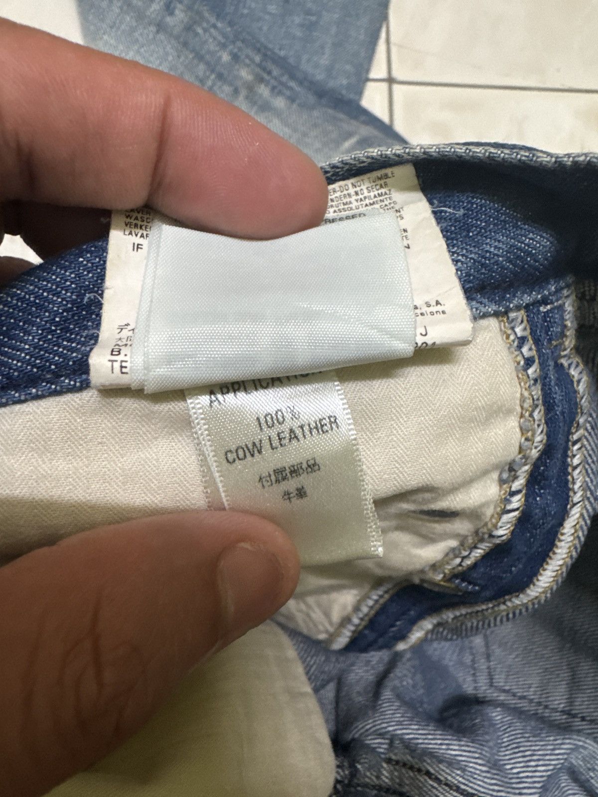 Hysteric Glamour FLARE DIESEL INDUSTRY COW LEATHER LOW RISE DENIM Size US 29 - 16 Thumbnail