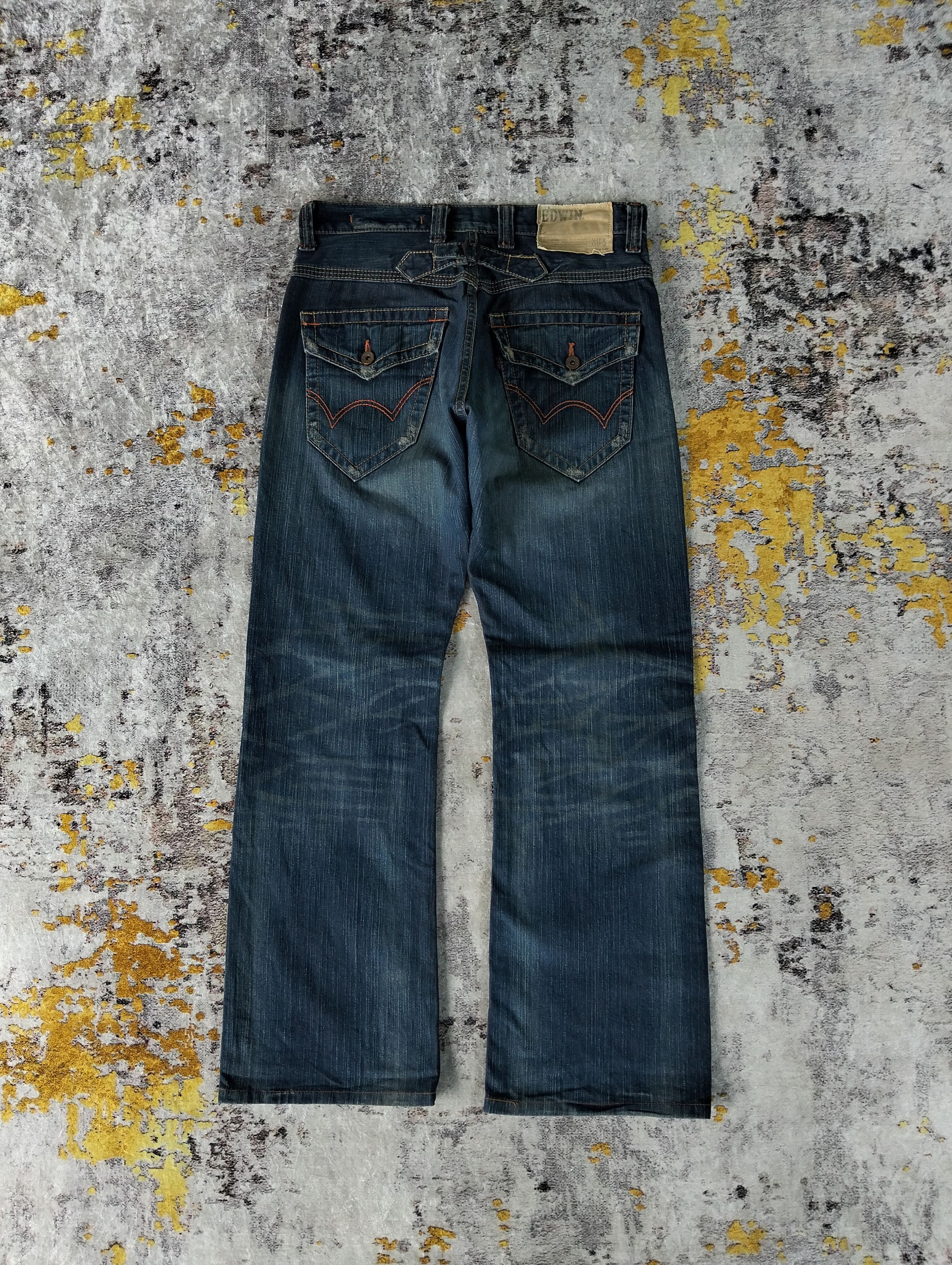 Edwin Edwin 401 XVS Buckle Back Loose Straight Denim Jeans | Grailed