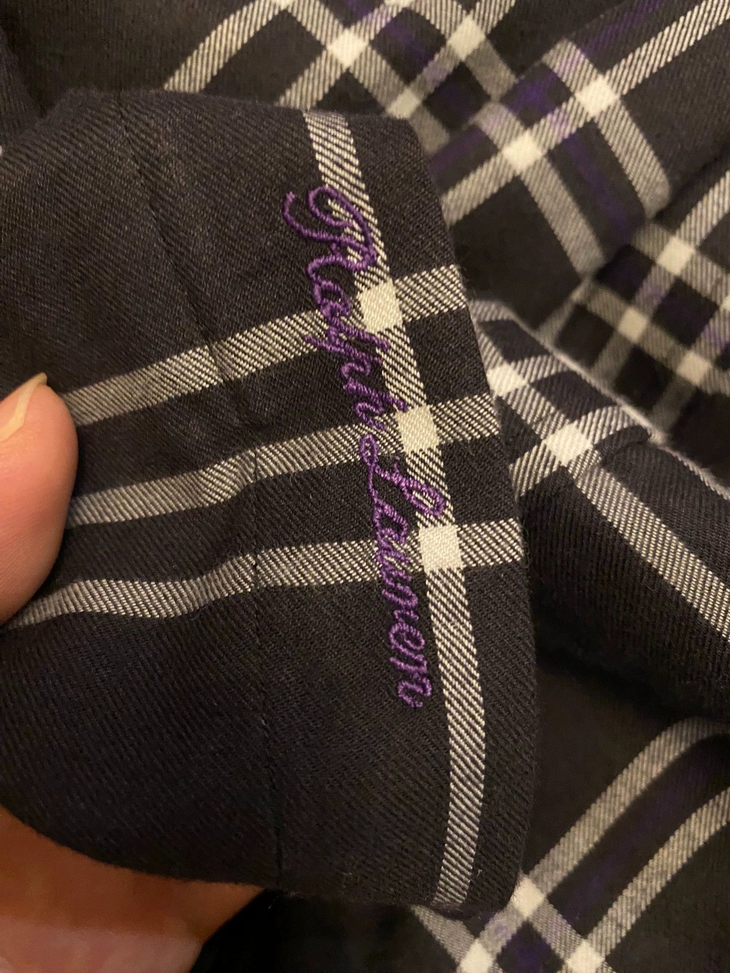 Polo Ralph Lauren RRL Purple Label Italian Black Plaid Shirt M/XL Size US M / EU 48-50 / 2 - 4 Thumbnail