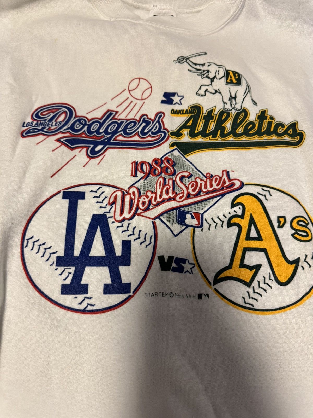 Oakland A's LA Dodgers Size XL 1988 World Series Vintage