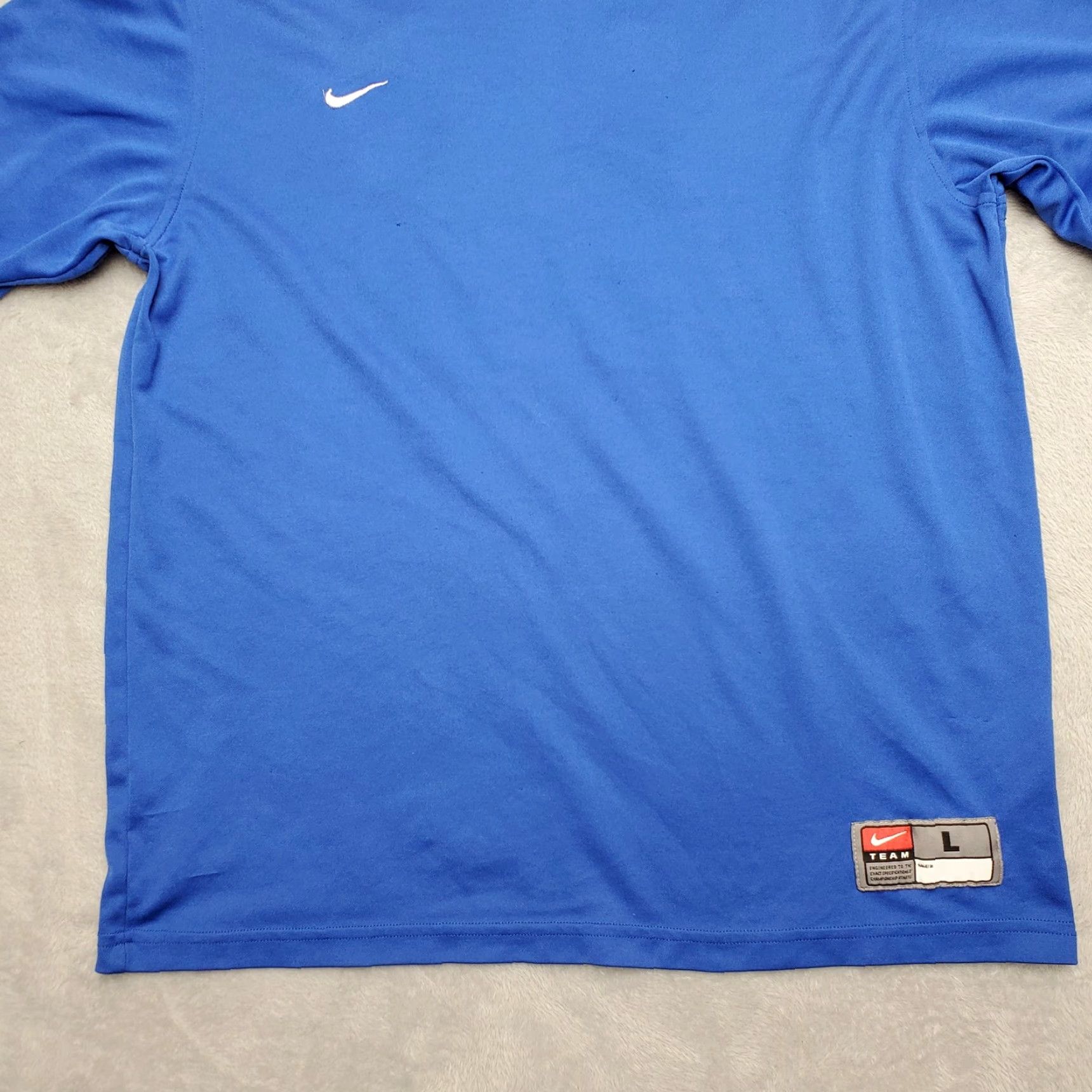 Nike VINTAGE Nike Shirt Mens XL Blue TEAM 100% Polyester Embroidered Swoosh Size US XL / EU 56 / 4 - 2 Thumbnail