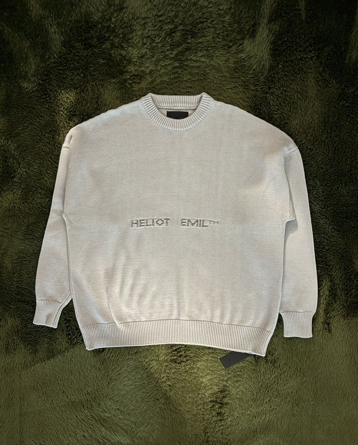 Heliot Emil [48] Heliot Emil Reflective Logo Crewneck Knit Size US L / EU 52-54 / 3 - 1 Thumbnail
