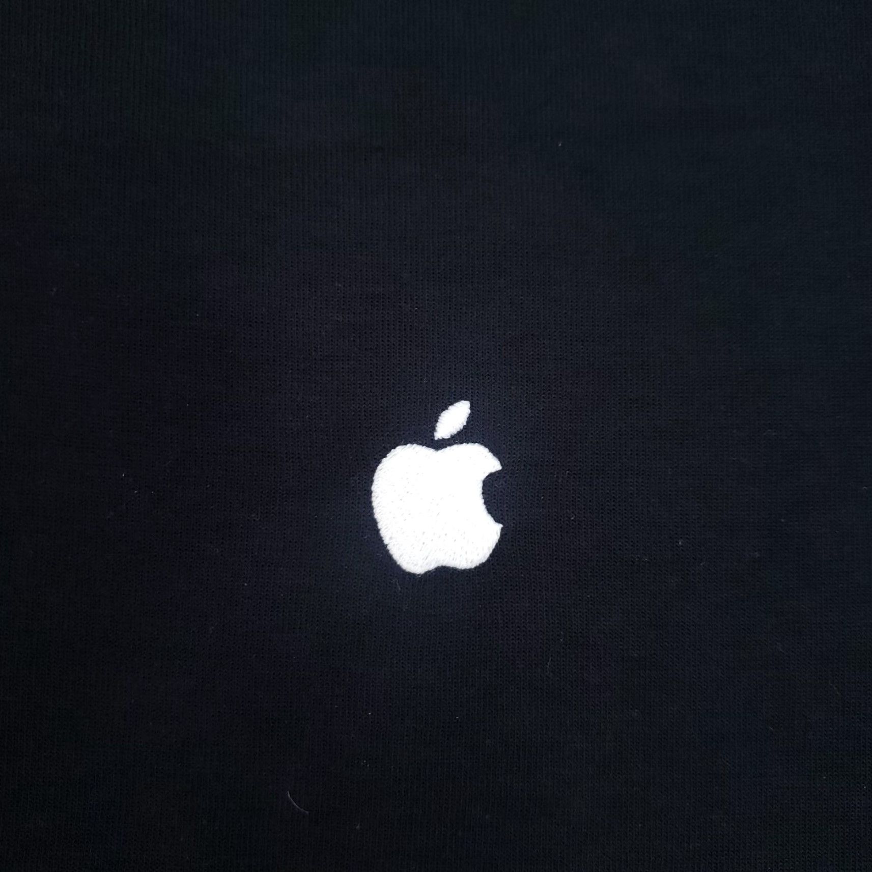 Apple Apple Sweatshirt Mens Large Black Full Zip Logo Mock Neck 100% Cotton Polyester Knit Jacket Long Sleeve Shirt Size US L / EU 52-54 / 3 - 5 Thumbnail