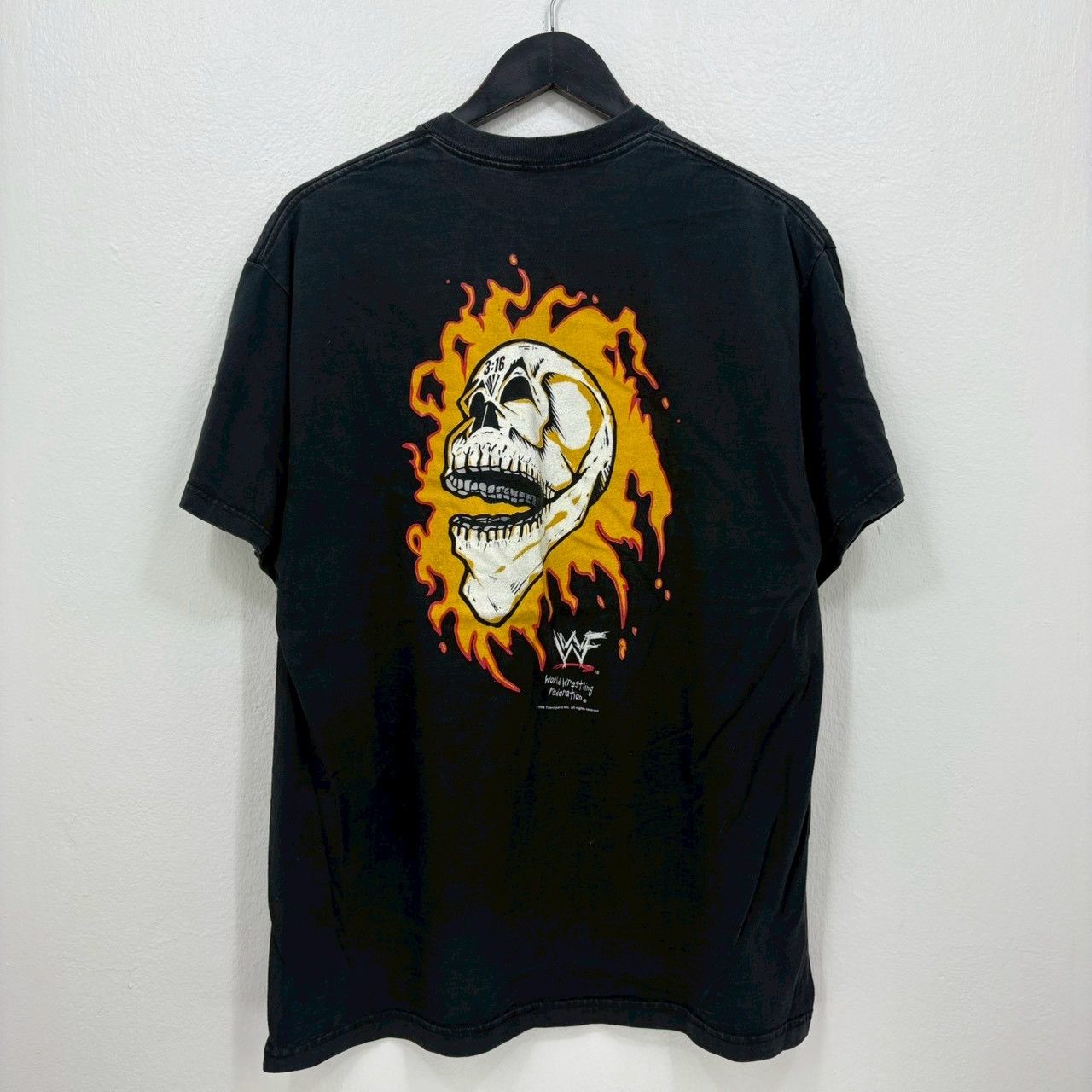 Vintage Vintage 90s Stone Cold Flaming Skull WWF WWE size XL wts03 Size US XL / EU 56 / 4 - 3 Thumbnail