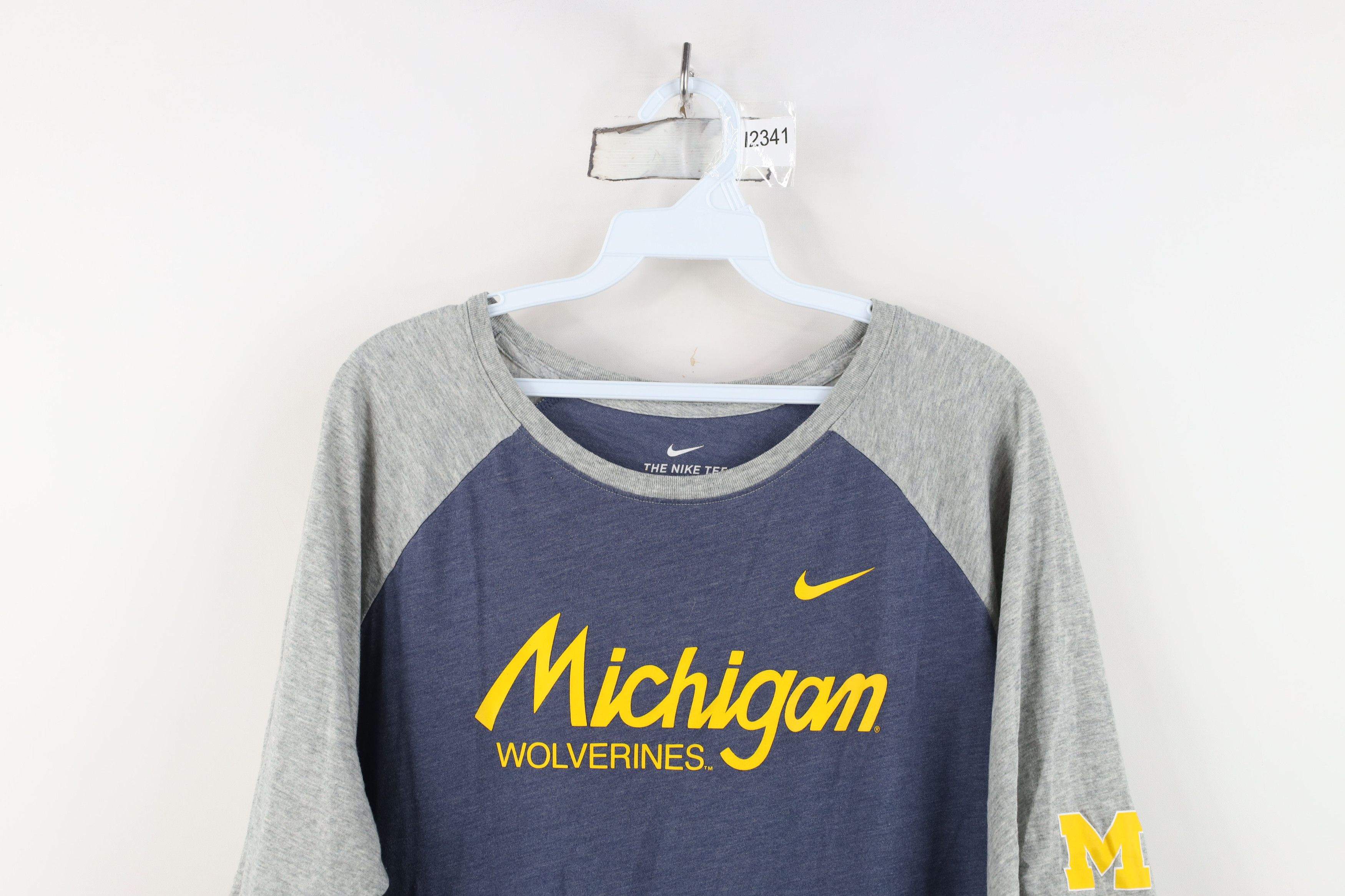 Nike Nike University of Michigan Short Sleeve Raglan T-Shirt Blue Size US XL / EU 56 / 4 - 2 Thumbnail