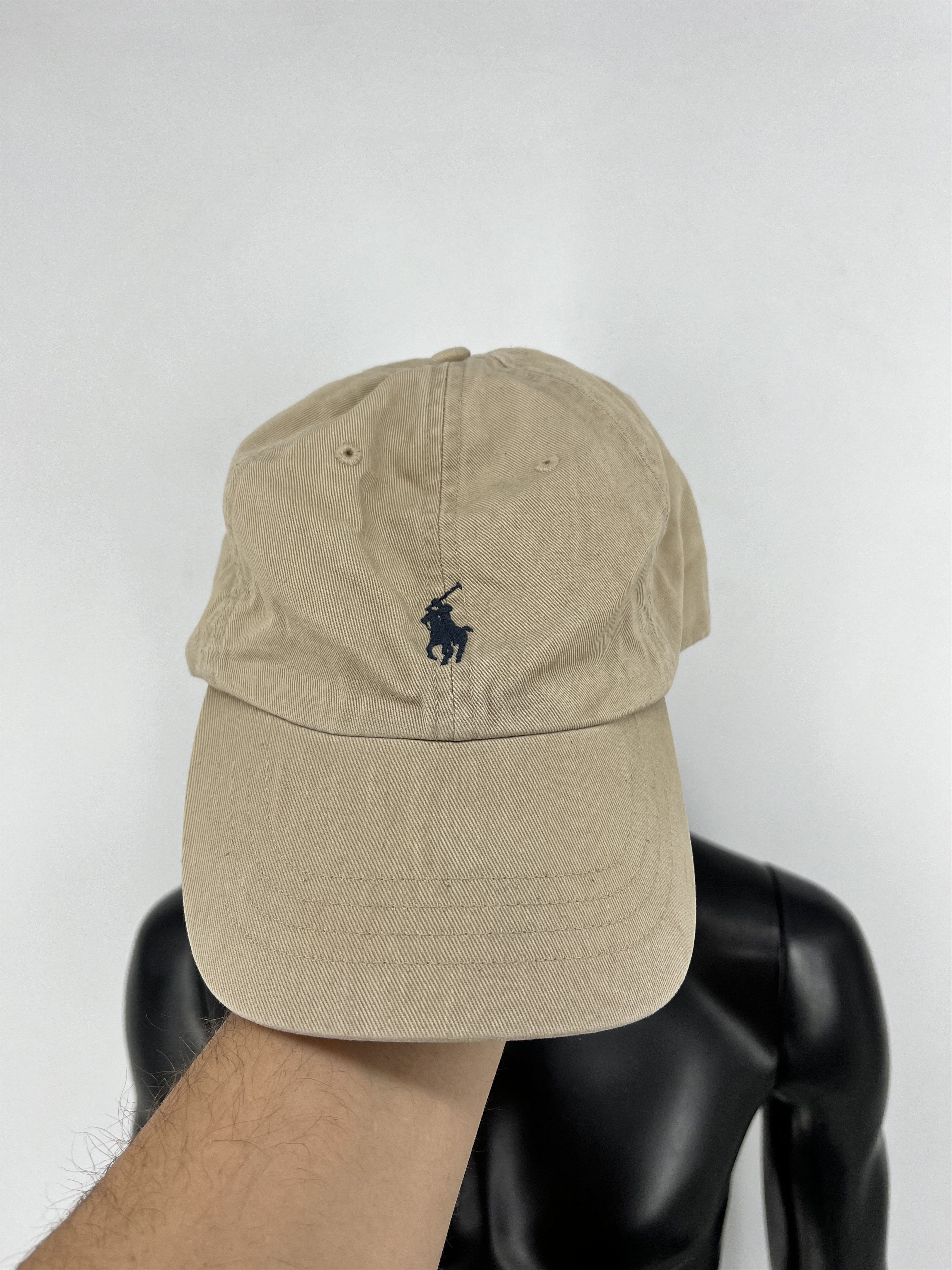 Polo Ralph Lauren Vintage Y2K Polo Ralph Lauren Beige Cotton Cap Size ONE SIZE - 2 Thumbnail