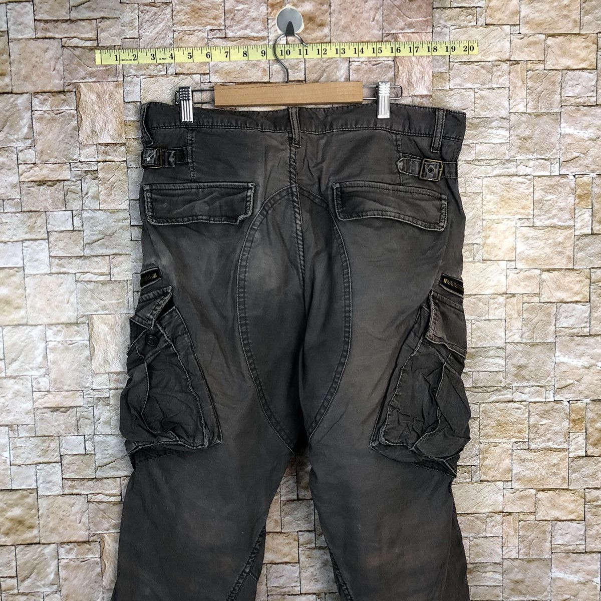 Japanese Brand Flash Report Brown Cargo Multipocket Pants #A351 Size US 34 / EU 50 - 17 Thumbnail