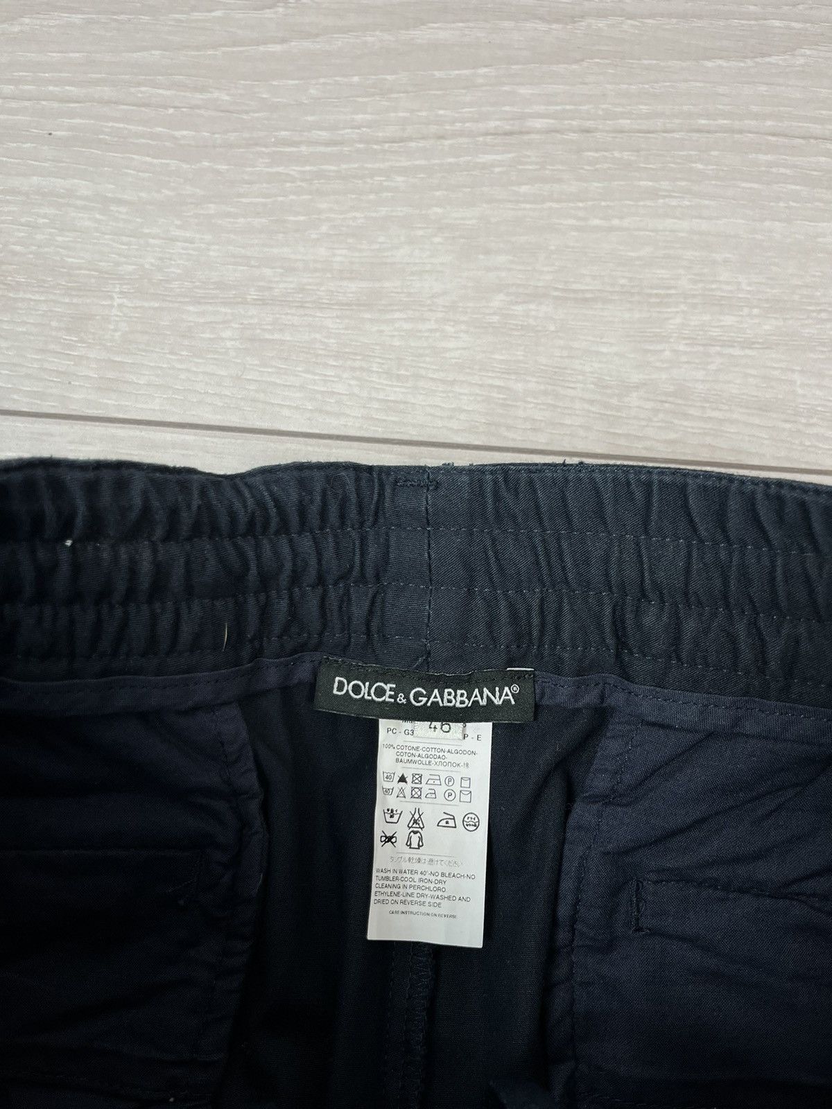 Dolce & Gabbana Dolce&Gabbana Blue Navy Cotton Cargo Pants Mens M Size Size US 32 / EU 48 - 9 Thumbnail
