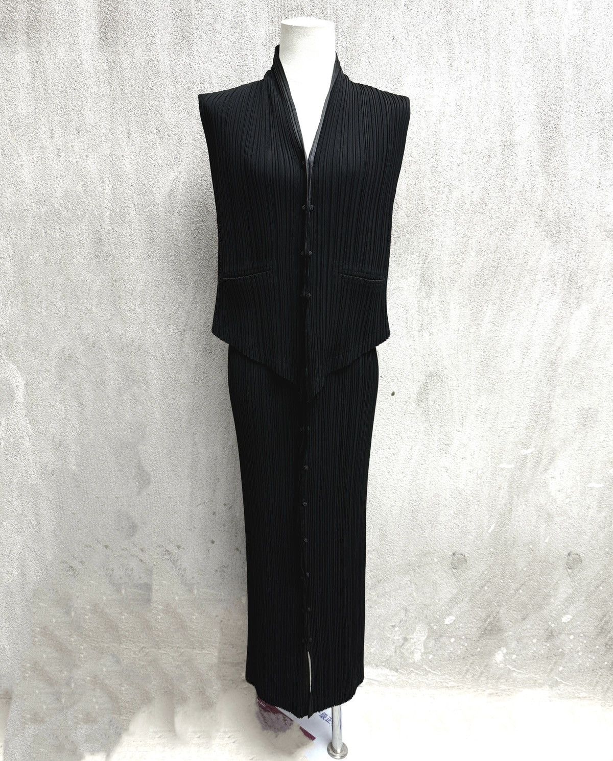 Issey Miyake Chinese-style buttoned top and skirt set Size M / US 6-8 / IT 42-44 - 2 Thumbnail