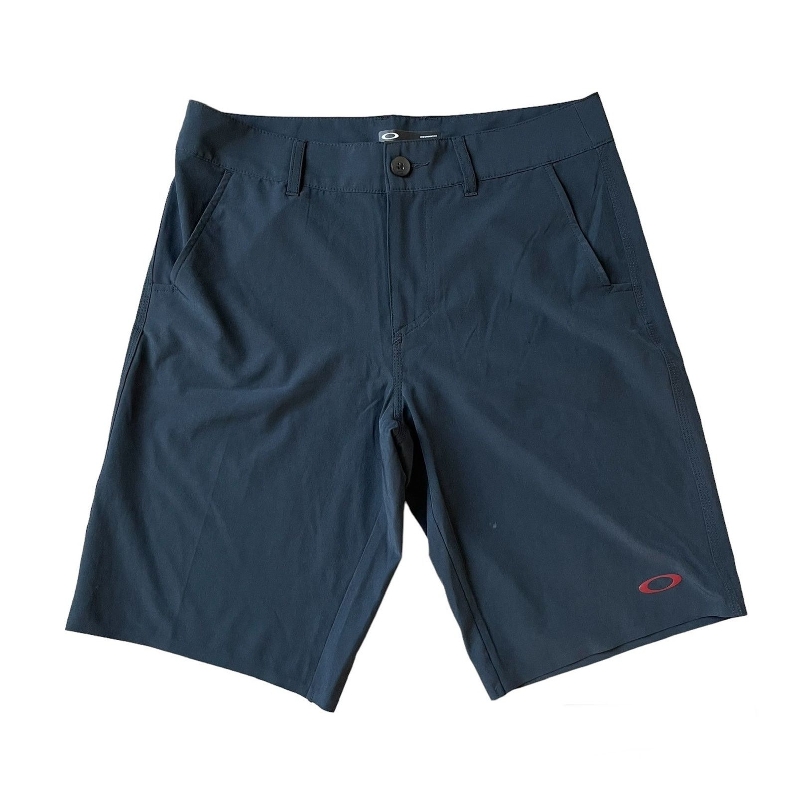 Oakley Oakley Performance Fit Navy Flat Front Casual Dressy Shorts Size US 31 - 1 Thumbnail