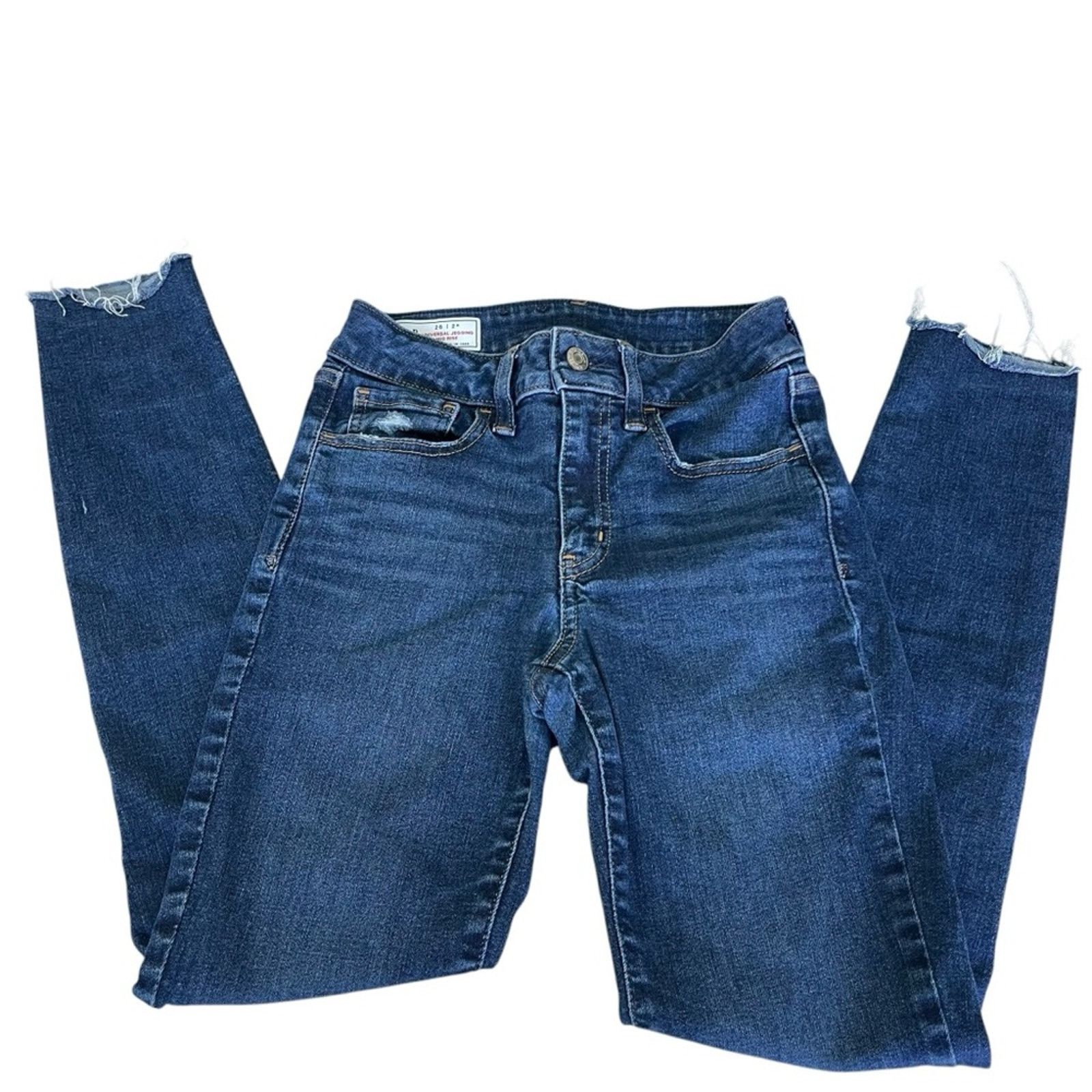 Gap Gap Universal Jegging Mid Rise Medium Wash Blue Jeans 2 Reg Size 26" / US 2 / IT 38 - 2 Thumbnail