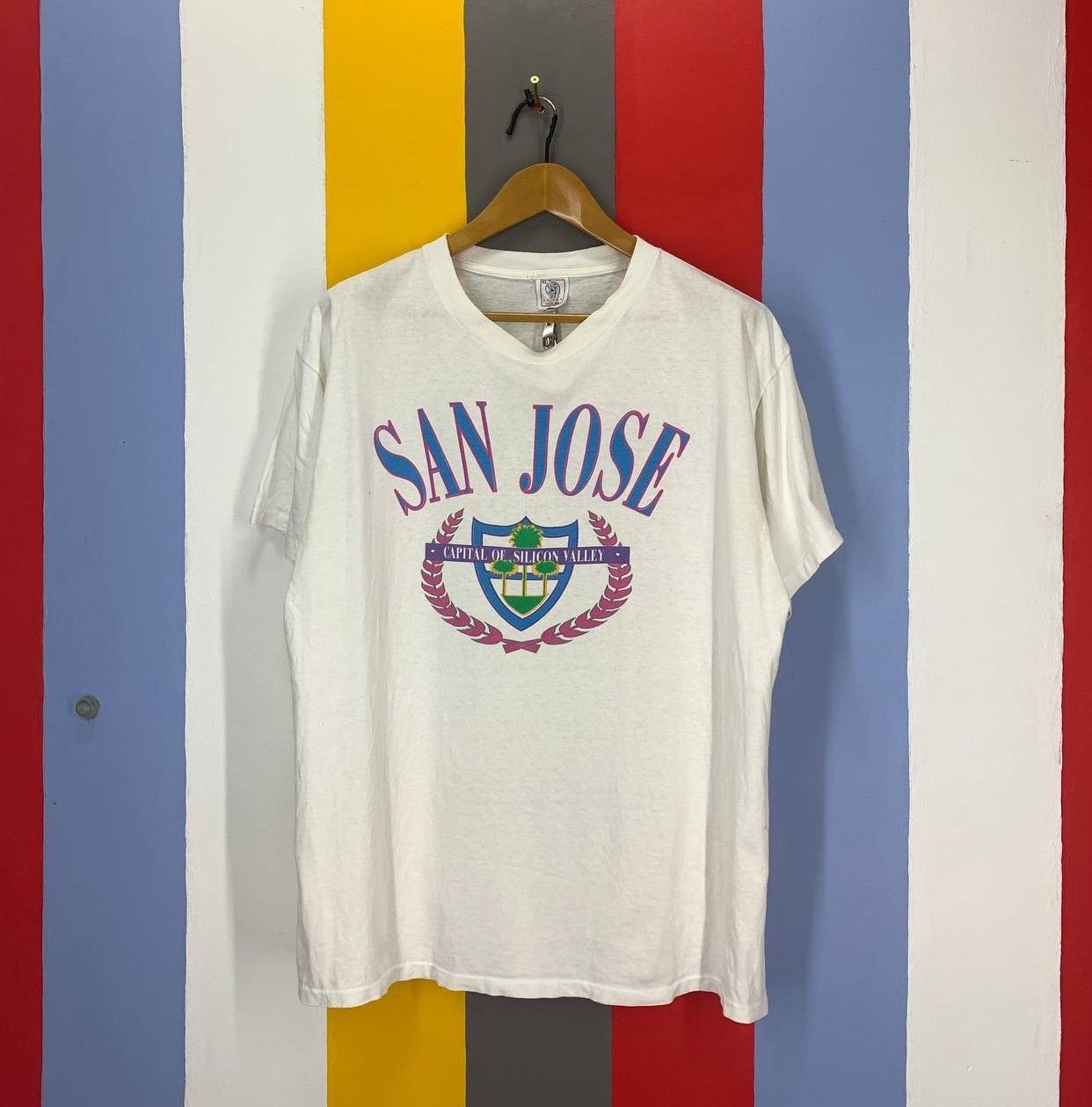 Delta 90s Vtg SAN JOSE Capital Of Silicon Valley T Shirt #2262/19 Size US XL / EU 56 / 4 - 1 Thumbnail