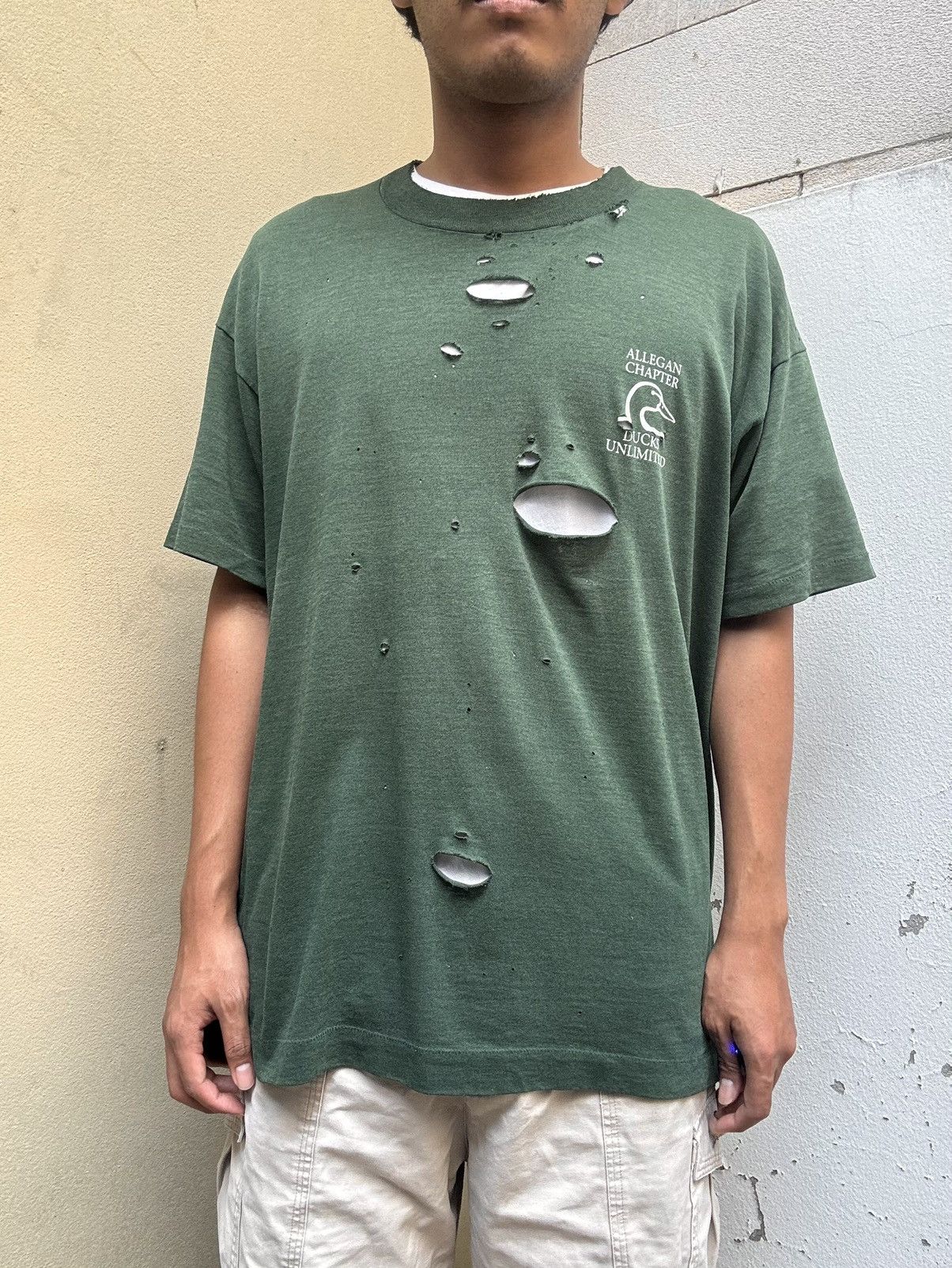 Vintage Thrashed Faded DUCKS UNLIMITED 🦆 T Shirt Distressed ERD Size US XL / EU 56 / 4 - 2 Thumbnail