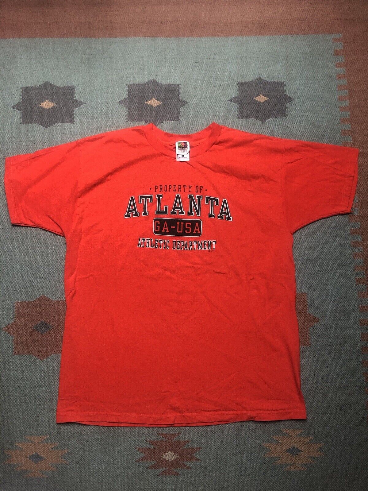 Fruit Of The Loom × Vintage 90s T Shirt Atlanta Property Of Athletic Department NOS XL Size US XL / EU 56 / 4 - 1 Thumbnail