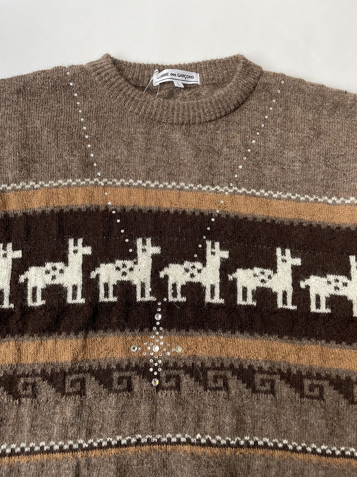 Comme des Garcons A/W 08 Crystal Chain Nordic Sweater Size US L / EU 52-54 / 3 - 4 Thumbnail