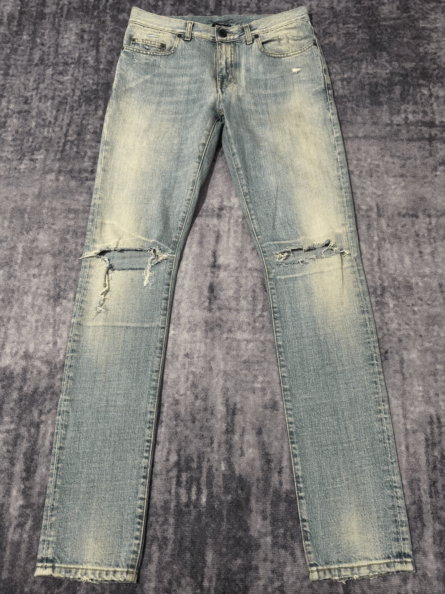Saint Laurent Paris Saint Laurent Distressed Denim Pants Size US 30 / EU 46 - 1 Thumbnail