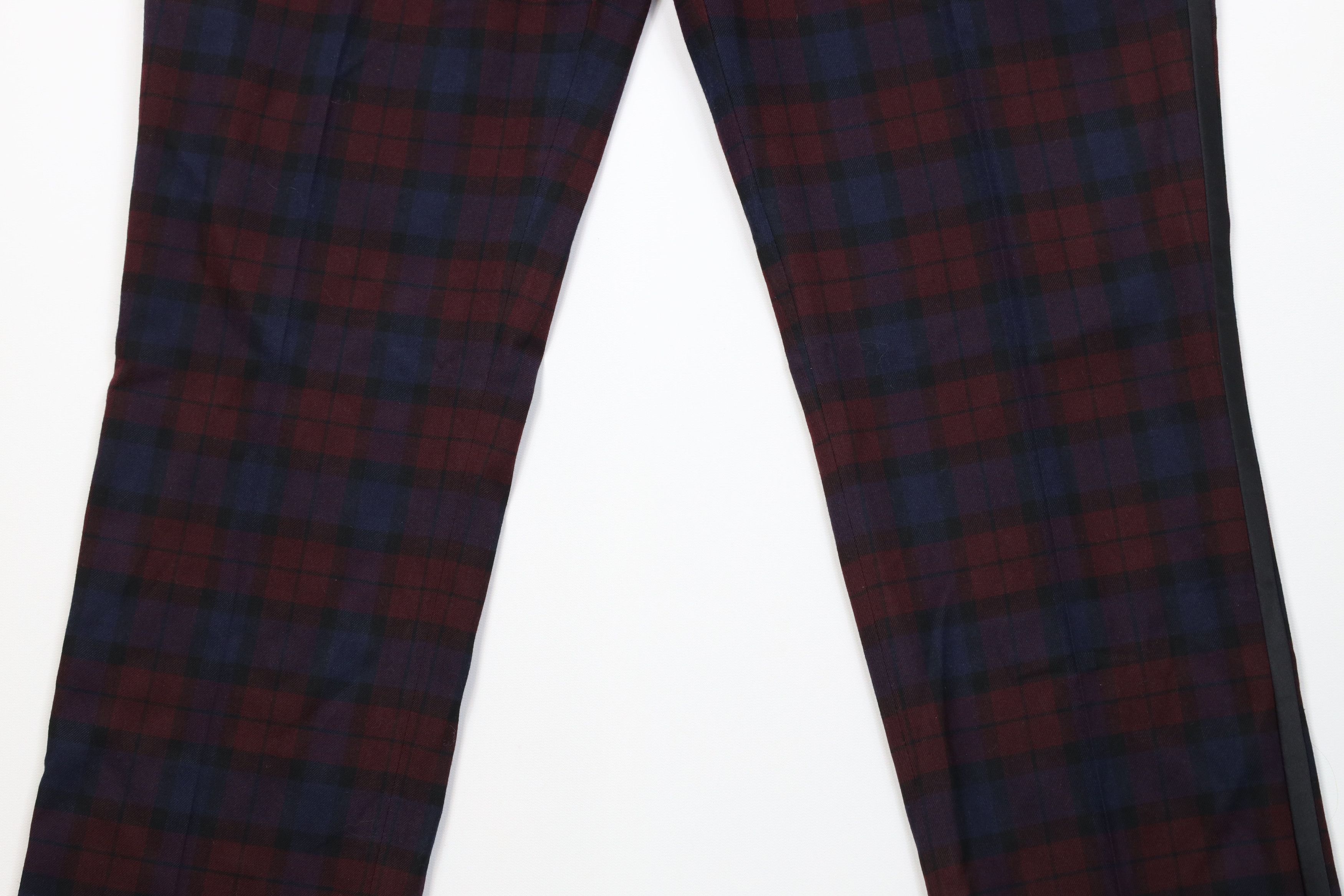 Express Express Slim Satin Stripe Tuxedo Chino Pants Trousers Plaid Size US 34 / EU 50 - 3 Thumbnail