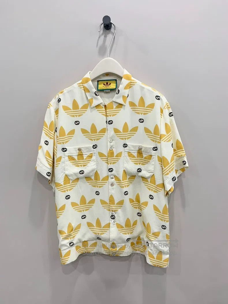 Gucci Gucci Adidas co-branded silk shirt Size US M / EU 48-50 / 2 - 1 Thumbnail