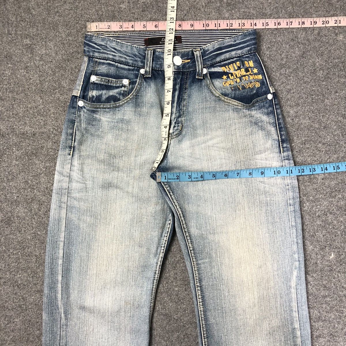 Vintage 🔥Rare🔥 Japanese Brand DAMINATE Handcrafted Jeans Size US 28 / EU 44 - 3 Thumbnail