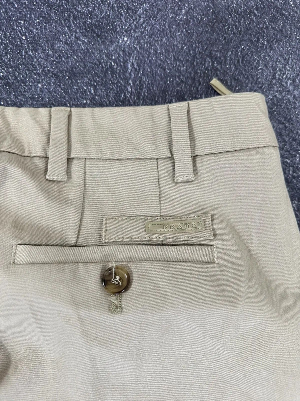 Prada Prada Women's Beige Luxury Classic Wool Pants Trousers Size 28" / US 6 / IT 42 - 8 Thumbnail