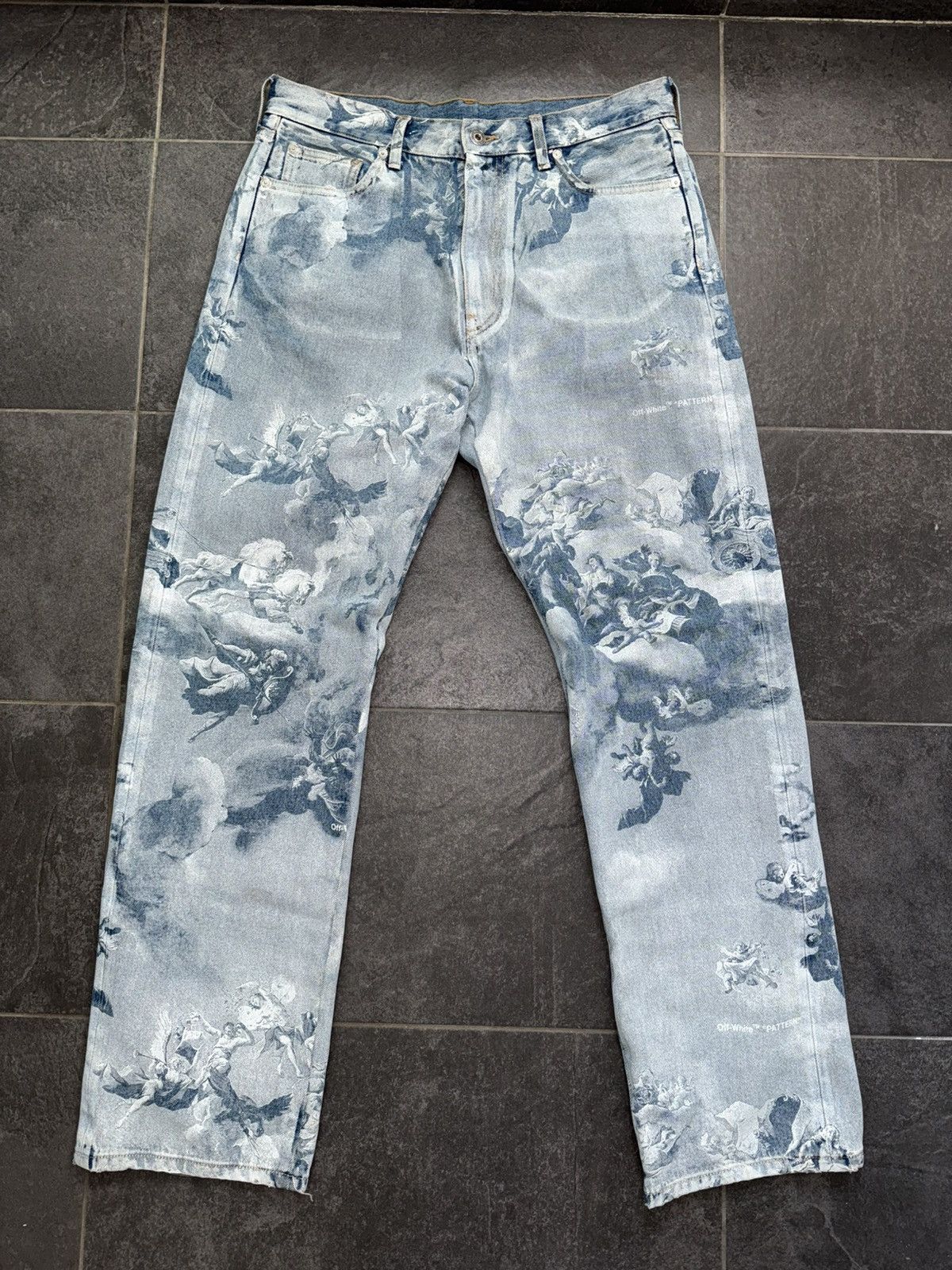 Off-White Off-White Skate Jeans 'Azzurro' Angels Size 32 Size US 32 / EU 48 - 1 Thumbnail