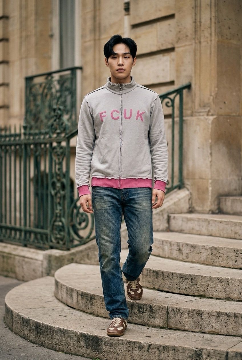 FCUK FCUK zipper sweater big logo Size US L / EU 52-54 / 3 - 1 Thumbnail