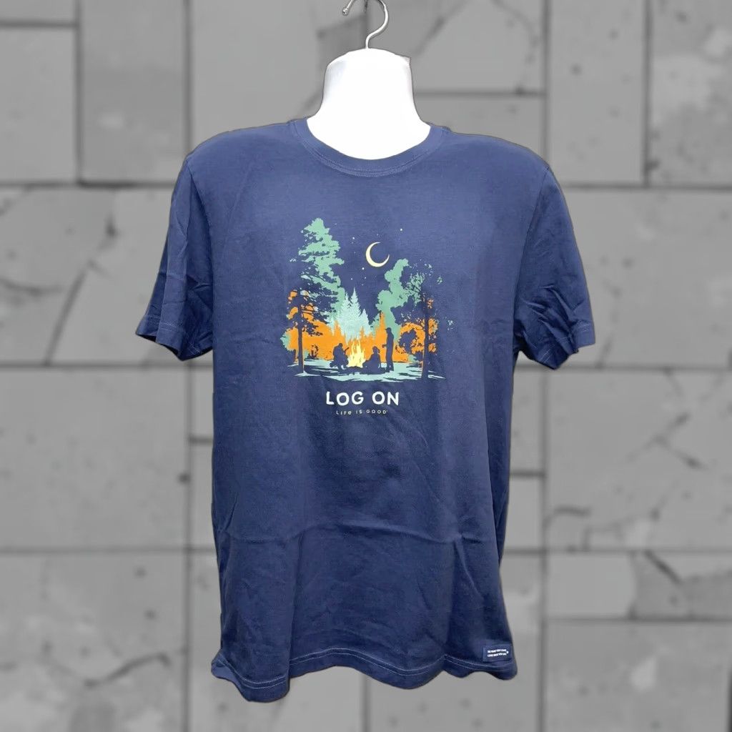 Life is Good VINTAGE Life Is Good Graphic T-Shirt Adult Medium Blue Mens Size US M / EU 48-50 / 2 - 1 Thumbnail