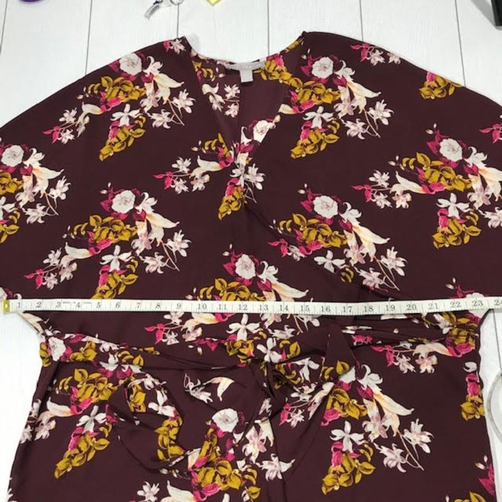 Other Chelsea28 Floral Wrap Top Medium NWOT Size M / US 6-8 / IT 42-44 - 5 Thumbnail