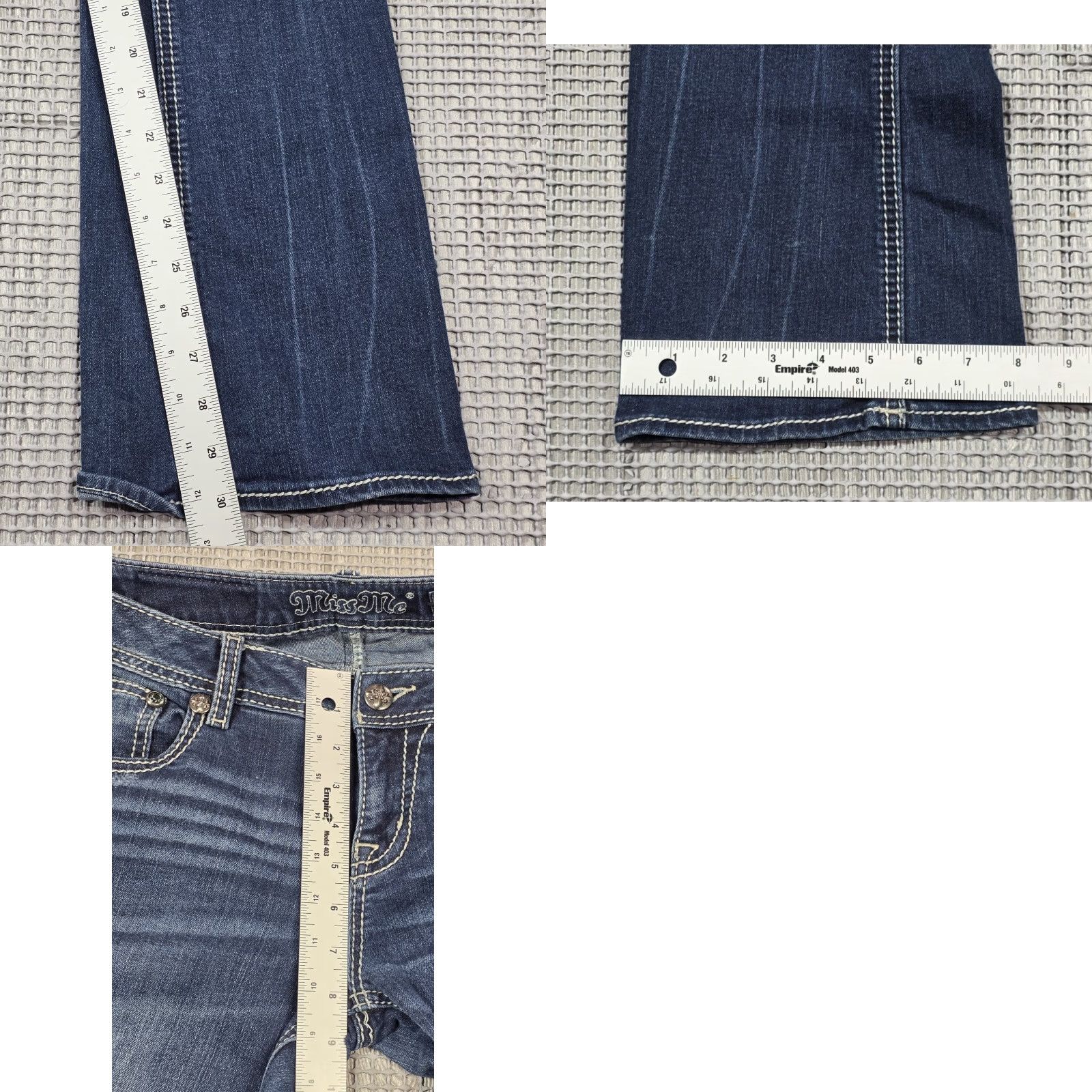 Miss Me Miss Me Boot Cut Jeans 28 Women Dark Denim 30 Inseam 32x30 Flap Pocket Distressed Vintage 28 Women Brand Miss Me Easy Rock Size 28" / US 6 / IT 42 - 10 Thumbnail