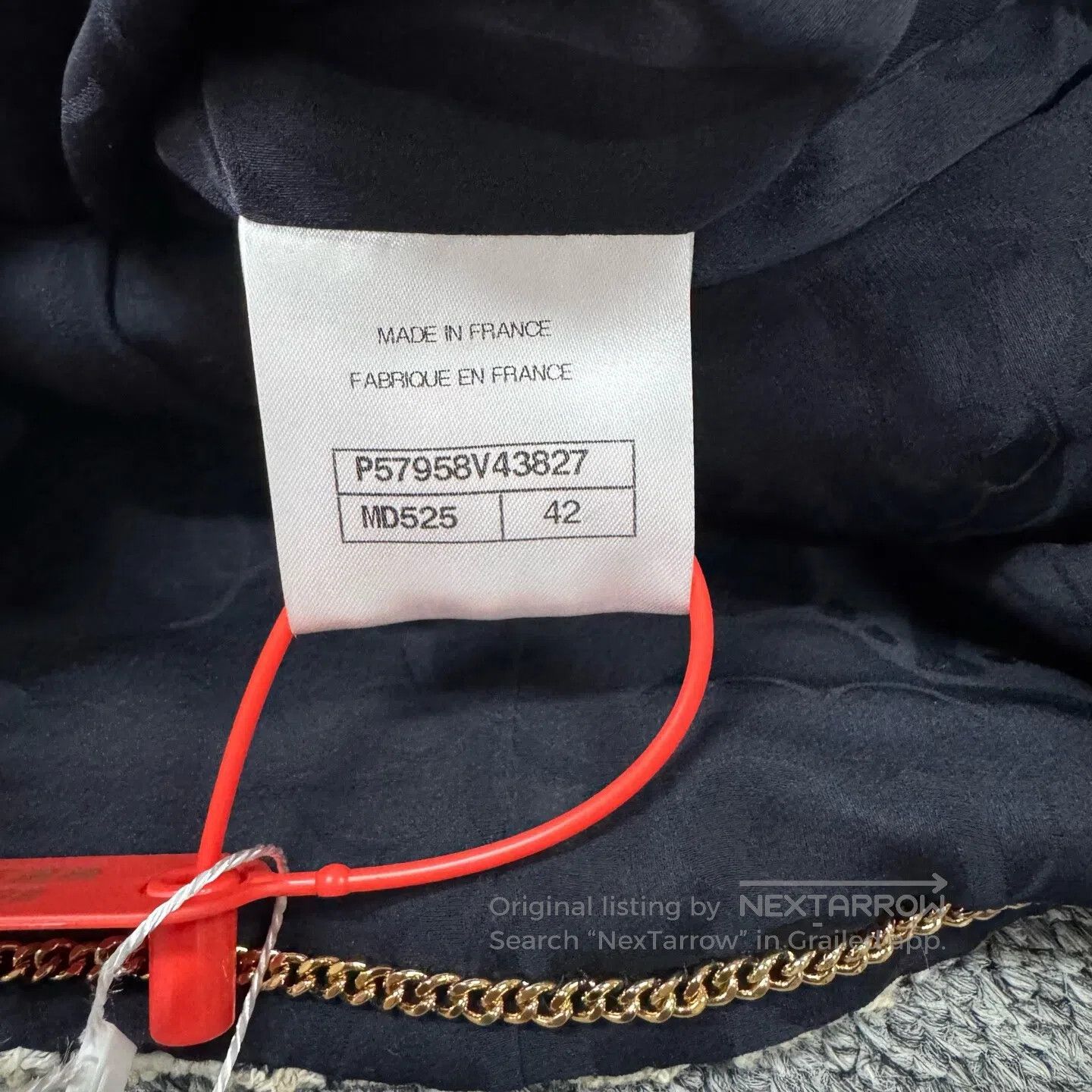 Chanel Chanel Greek Series Owl Diamond扣 Coarse Knit Dress| Size L / US 10 / IT 46 - 5 Thumbnail