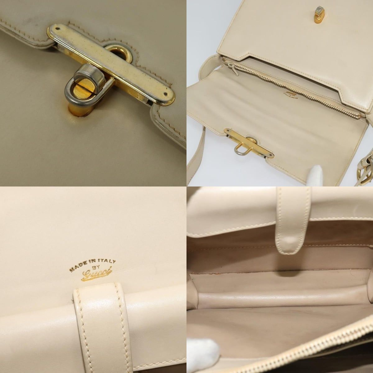 Gucci GUCCI Shoulder Bag Leather Cream Gold Size ONE SIZE - 11 Thumbnail
