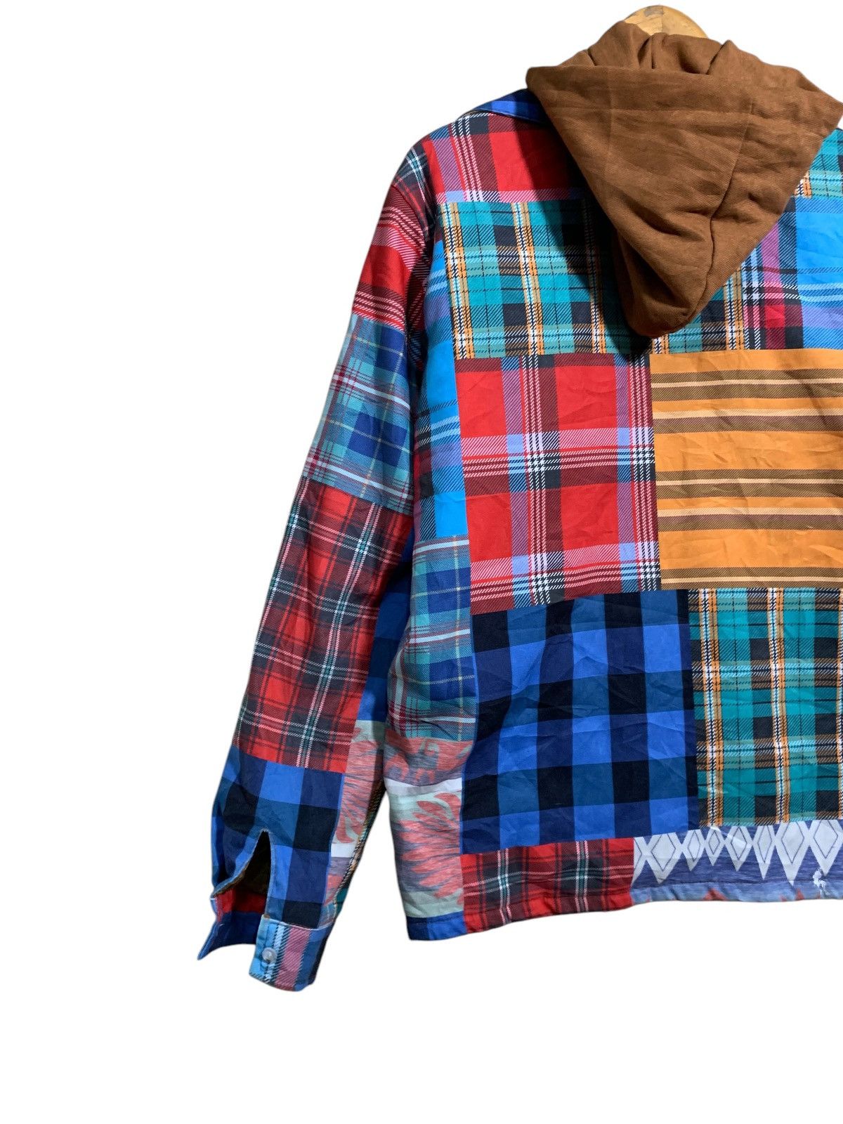 Japanese Brand 🔥PATCHWORKS DESIGNS ZIPPER HOODIE JACKETS Size US L / EU 52-54 / 3 - 6 Thumbnail