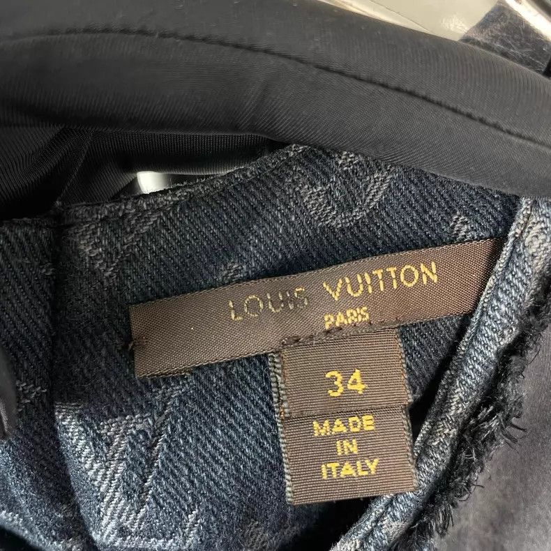 Louis Vuitton Louis Vuitton Blue patchwork full print denim dress Size XXS / US 00 / IT 34 - 8 Thumbnail