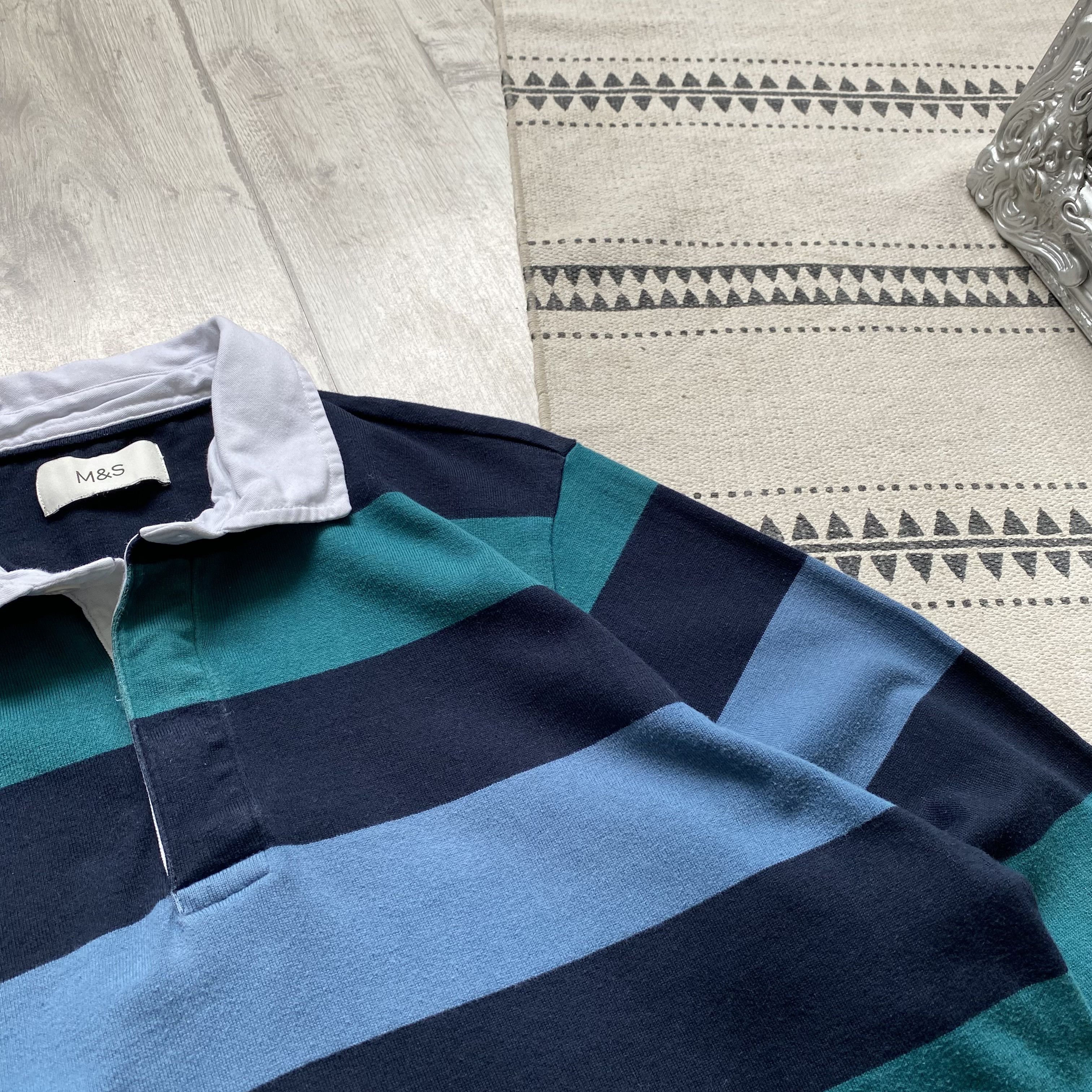 Polo Ralph Lauren MS Ralph Lauren style Striped rugby shirt longsleeve vintage Size US M / EU 48-50 / 2 - 5 Thumbnail