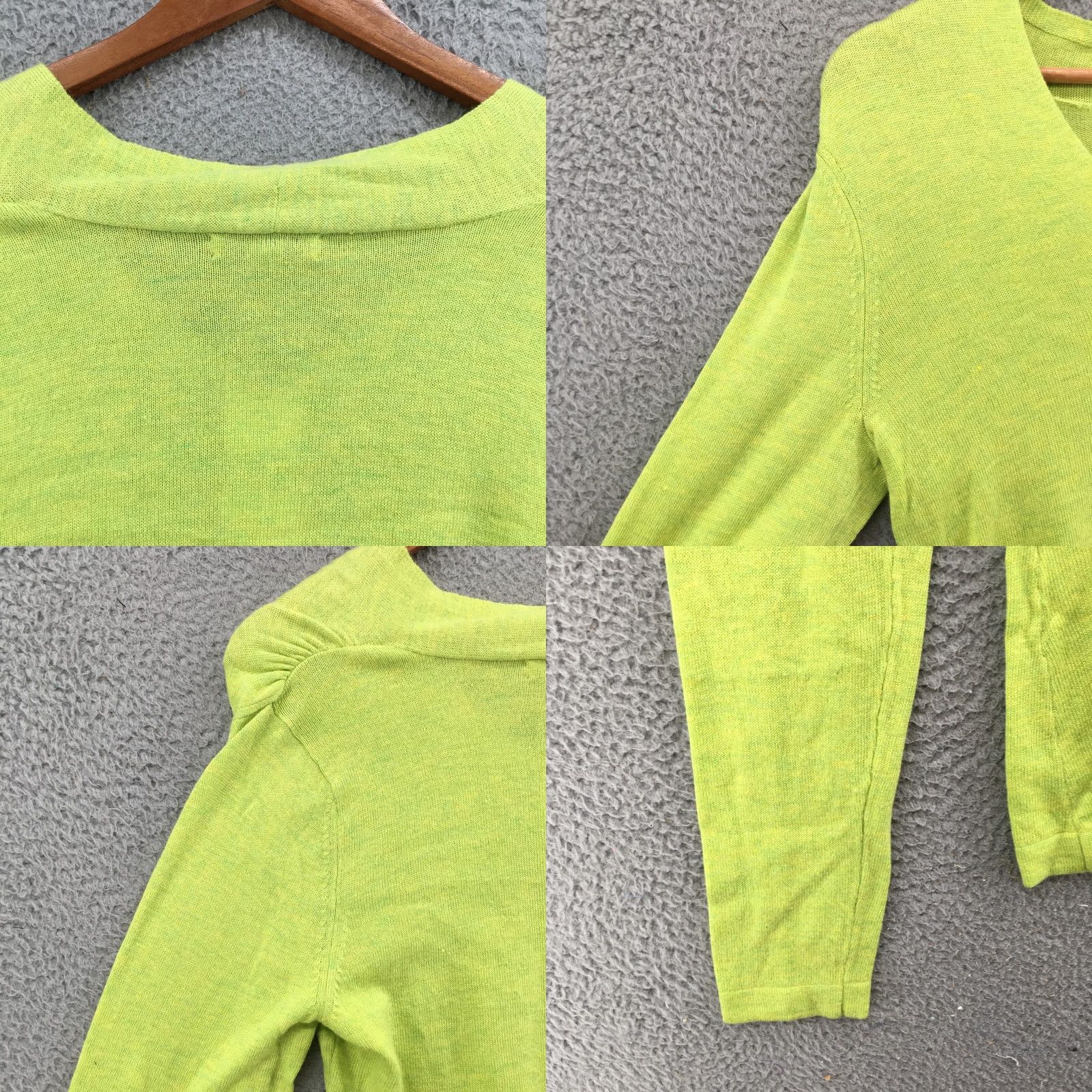 Banana Republic Banana Republic Sweatshirt Womens Medium Green Cashmere V-Neck Long Sleeve Pullover Knit Classic Casual Size M / US 6-8 / IT 42-44 - 8 Thumbnail
