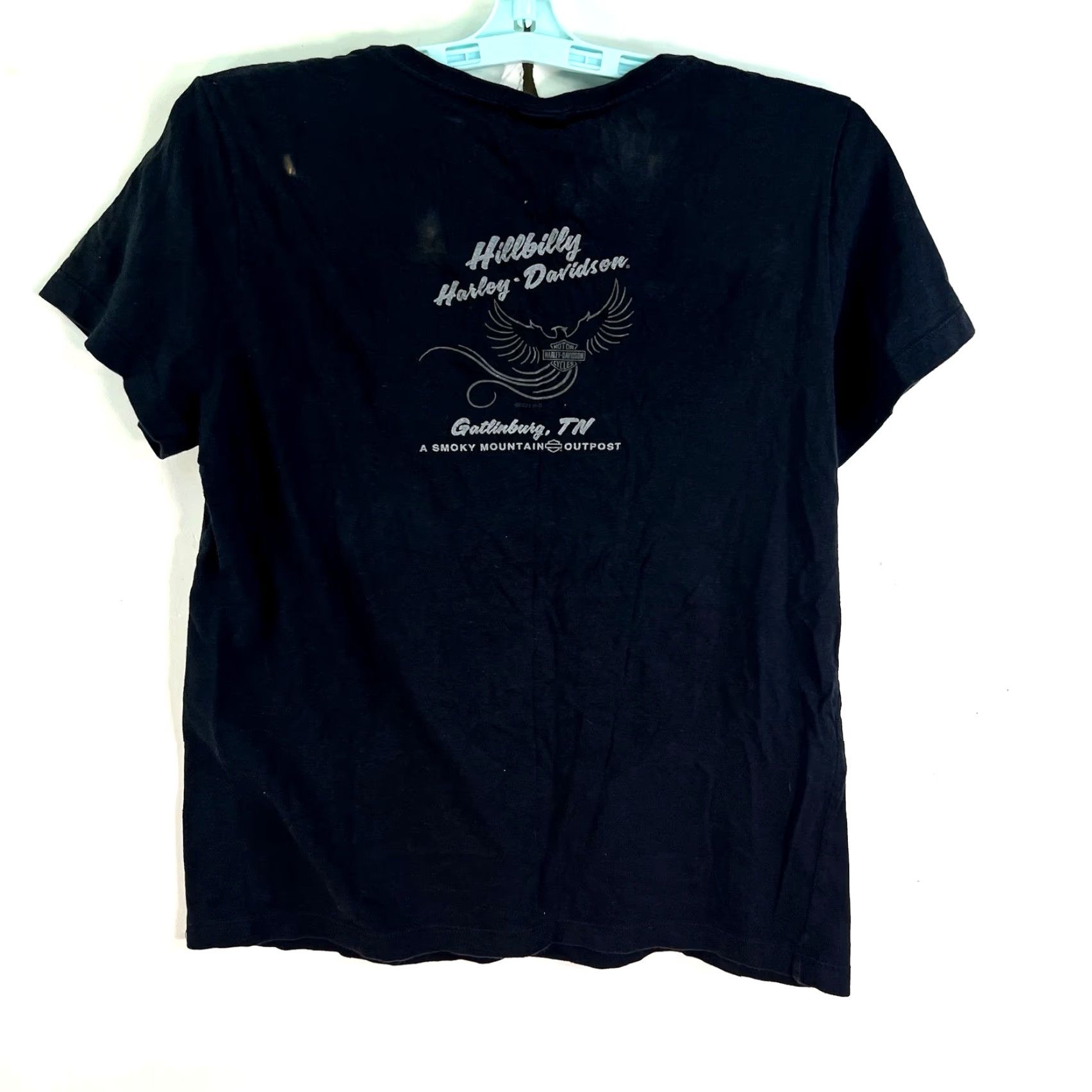 Harley Davidson VINTAGE Harley-Davidson Women's T-Shirt Casual Graphic Short Sleeve Black Size L Motorcycle Size L / US 10 / IT 46 - 2 Thumbnail