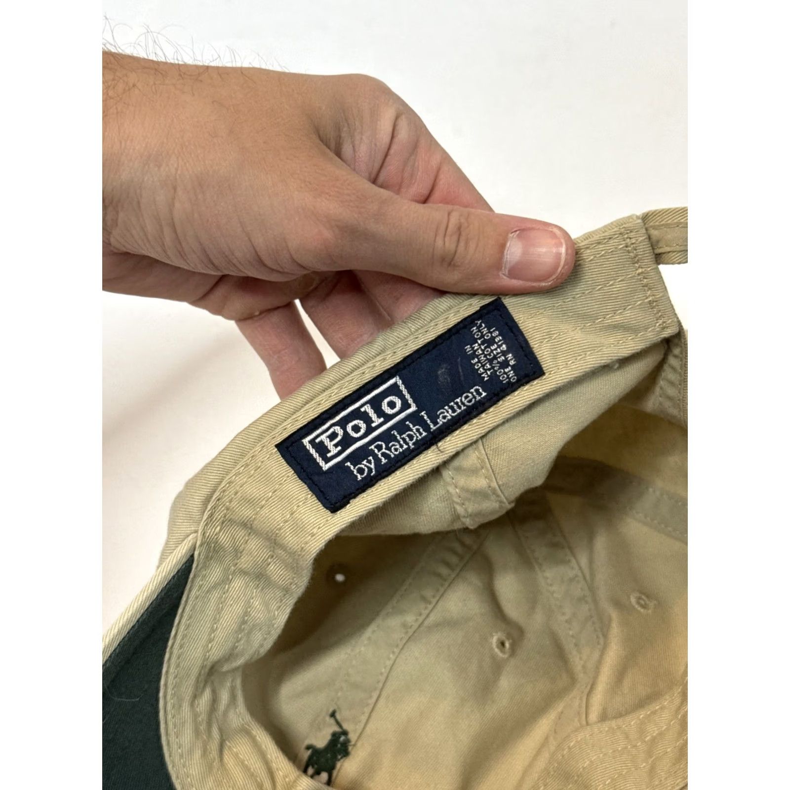 Polo Ralph Lauren VINTAGE Polo Ralph Lauren Hat Mens Beige Cotton Baseball Cap Adjustable 90s Classic Preppy Outdoor Size US L / EU 52-54 / 3 - 8 Thumbnail