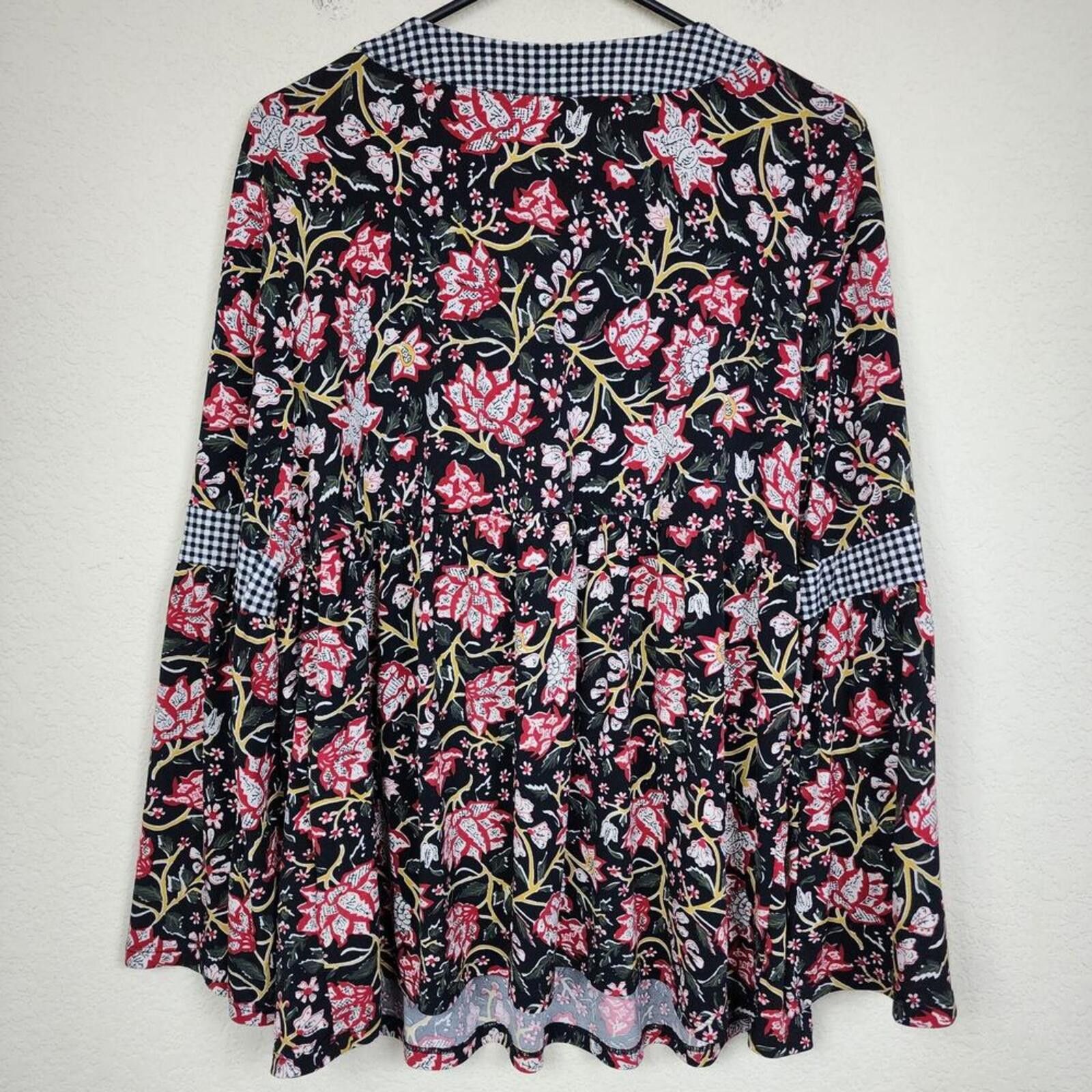 Style & Co Boho Floral Medium Blouse Size M / US 6-8 / IT 42-44 - 4 Thumbnail